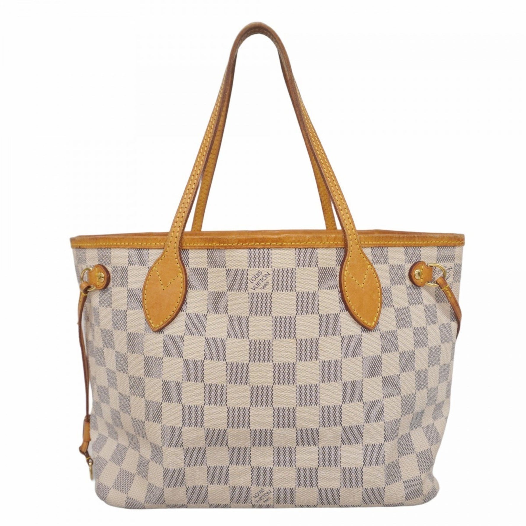 Louis Vuitton Damier Azur Neverfull PM Tote Bag N51110 White Women's
