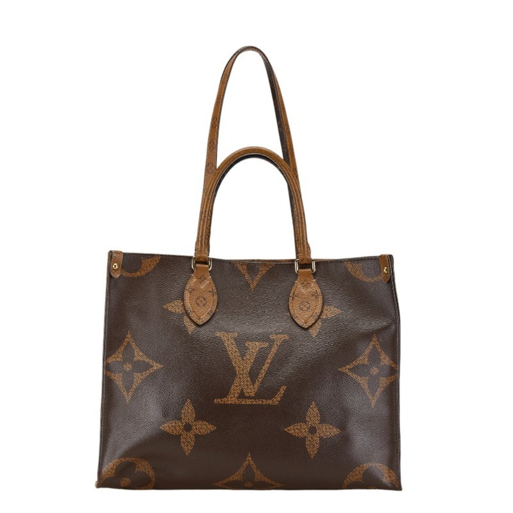 Louis Vuitton Monogram Giant Reverse On the Go MM Handbag Shoulder Bag M45321 Brown PVC Leather Women's LOUIS VUITTON