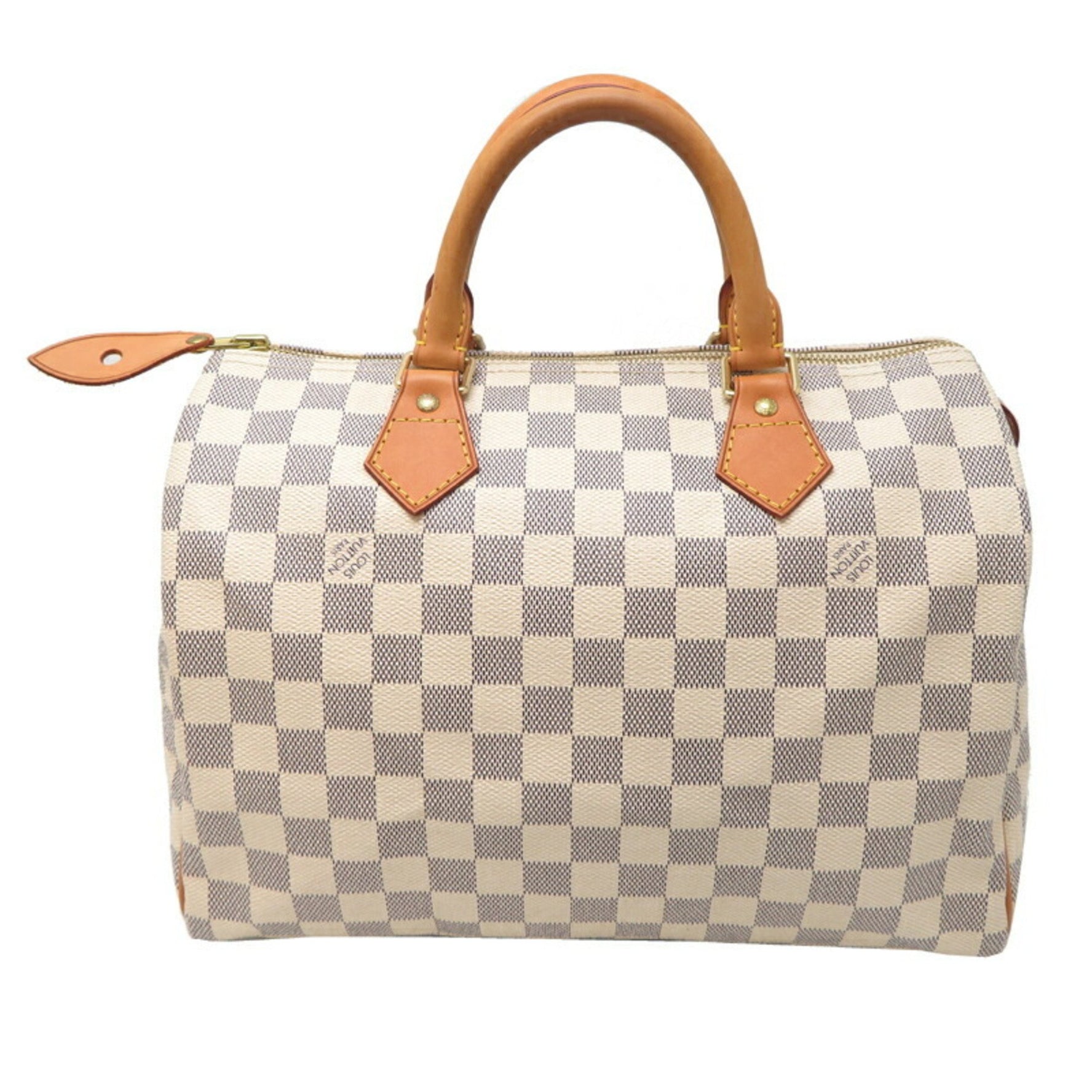Louis Vuitton Speedy 30 Women's Boston Bag Damier Azur White