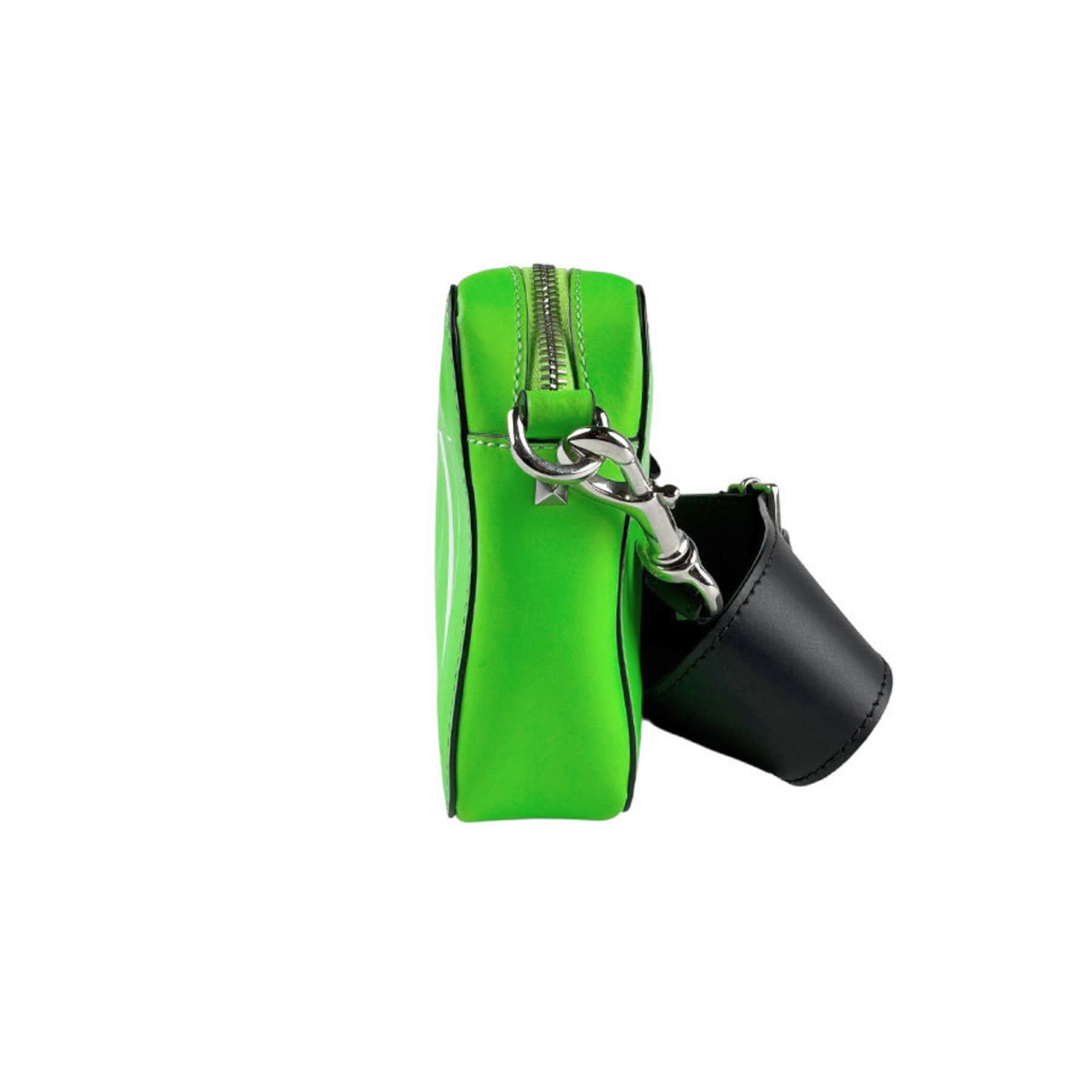 Valentino Garavani shoulder bag in neon green, black, and silver leather women