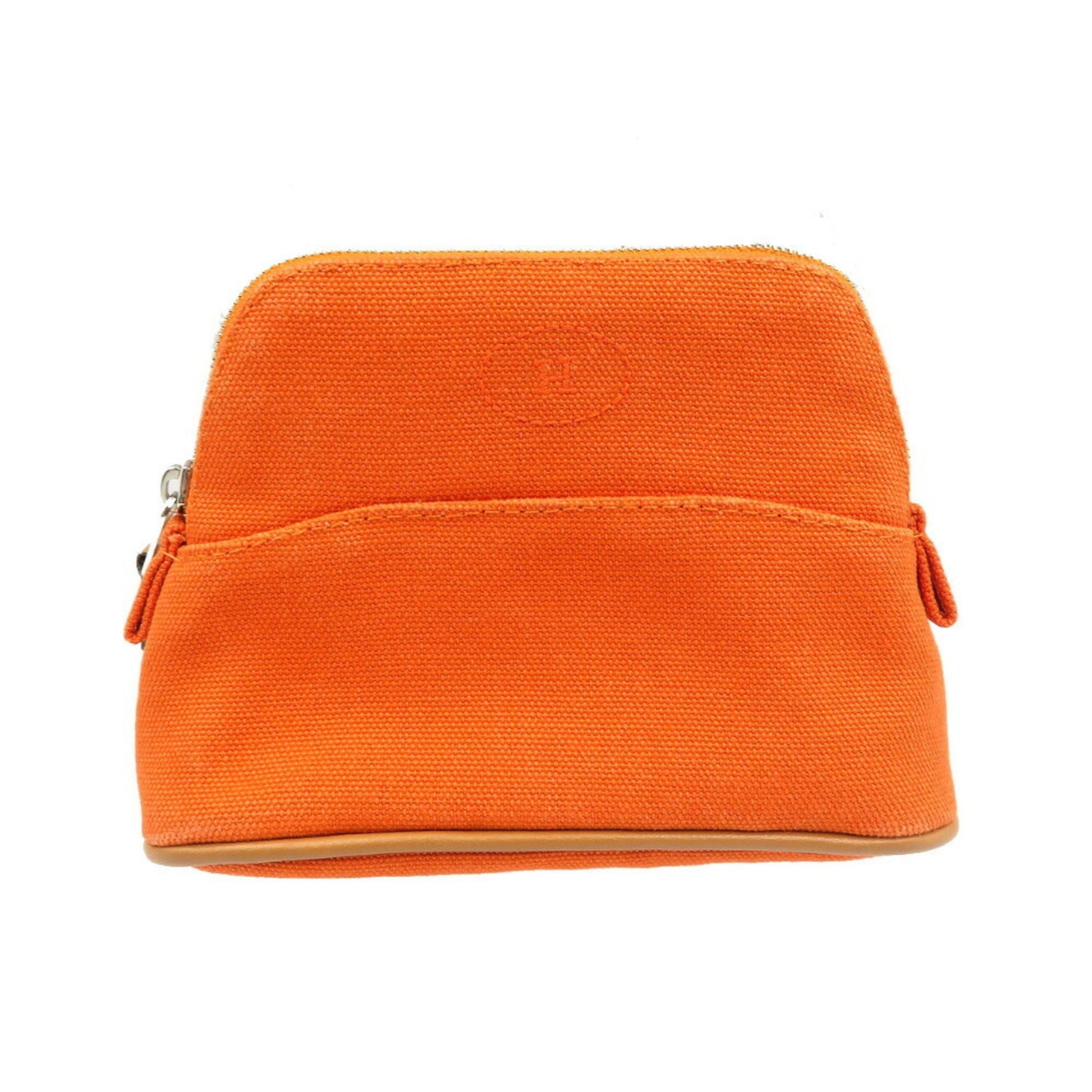 Hermes Bolide Pouch Cotton Leather Orange