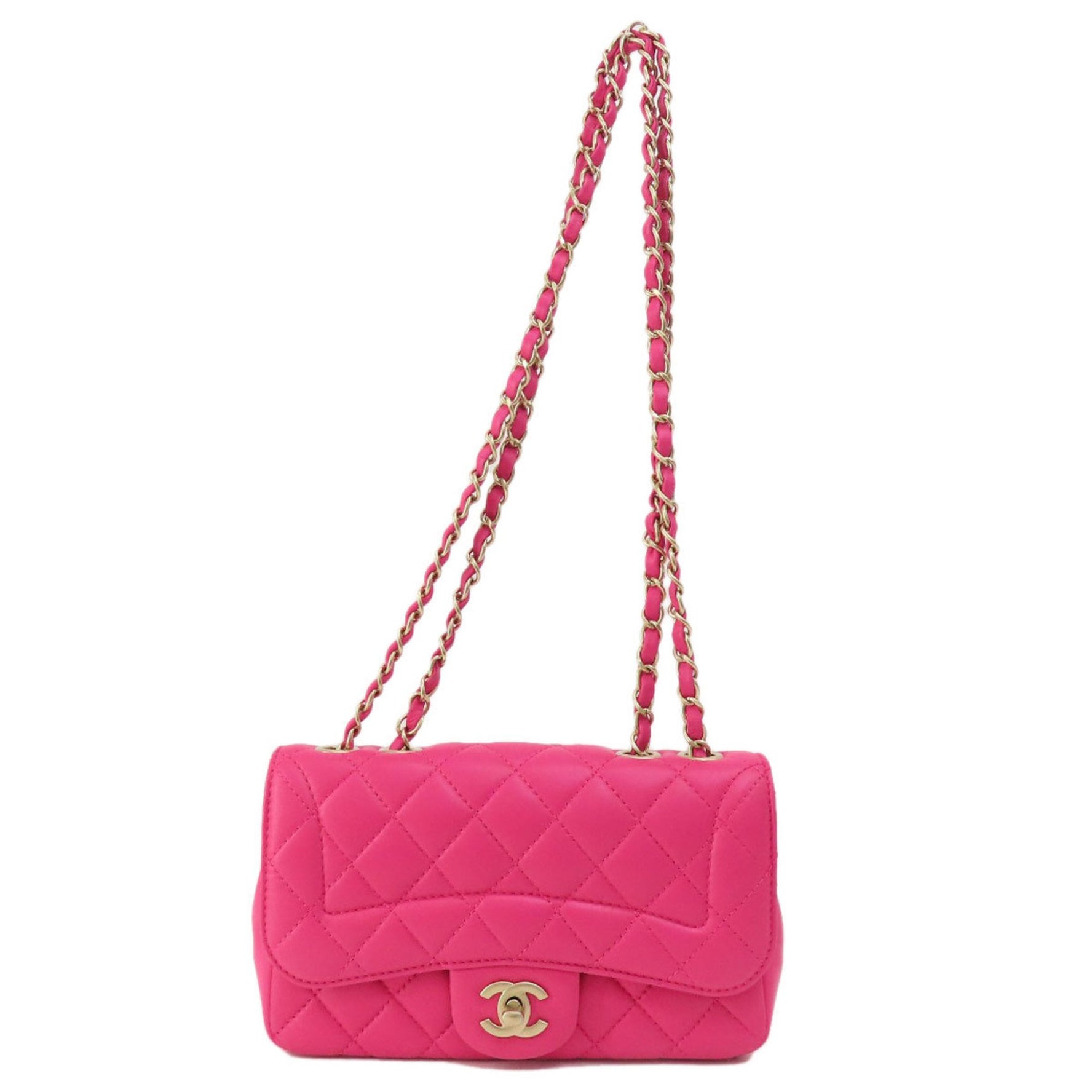 Chanel Chain Shoulder Matelasse Bag Lambskin Women's
