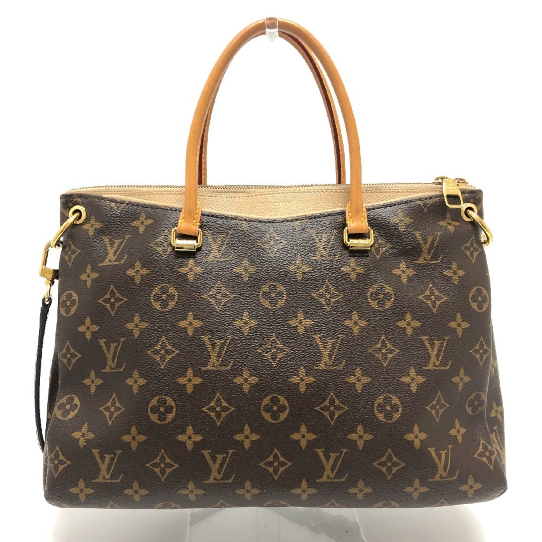 LOUIS VUITTON M50066 Monogram Pallas MM 2-Way Shoulder Bag, Crossbody Canvas, Women's, Dune, Beige
