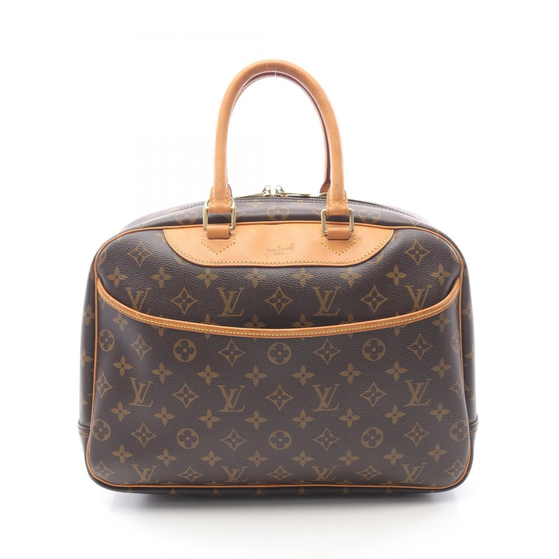Louis Vuitton Deauville Bowling Vanity Handbag, Coated Canvas and Leather, Monogram