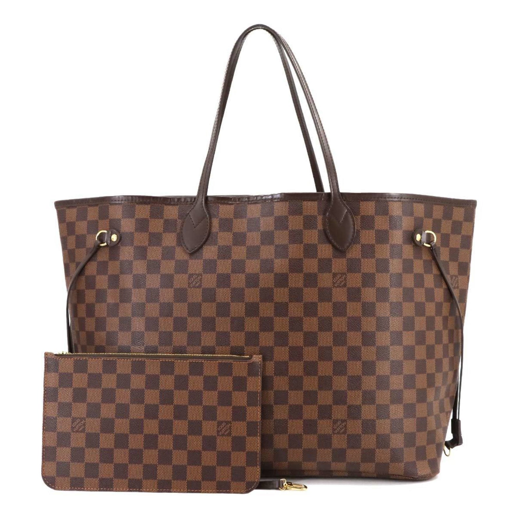 Louis Vuitton Damier Neverfull GM Tote Bag, Ebene Cerise, Gold Hardware
