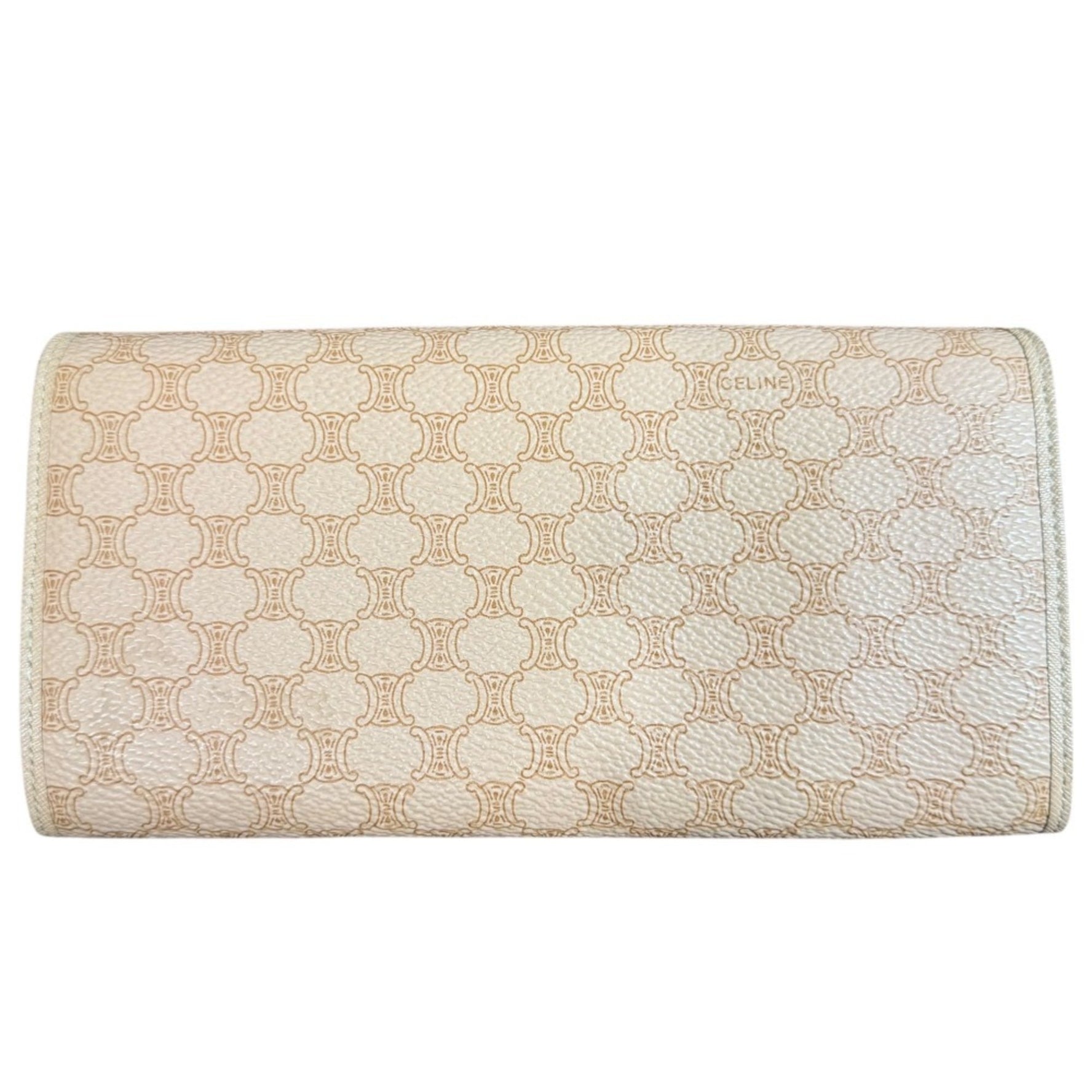 CELINE Macadam Pattern Clasp Purse Long Wallet