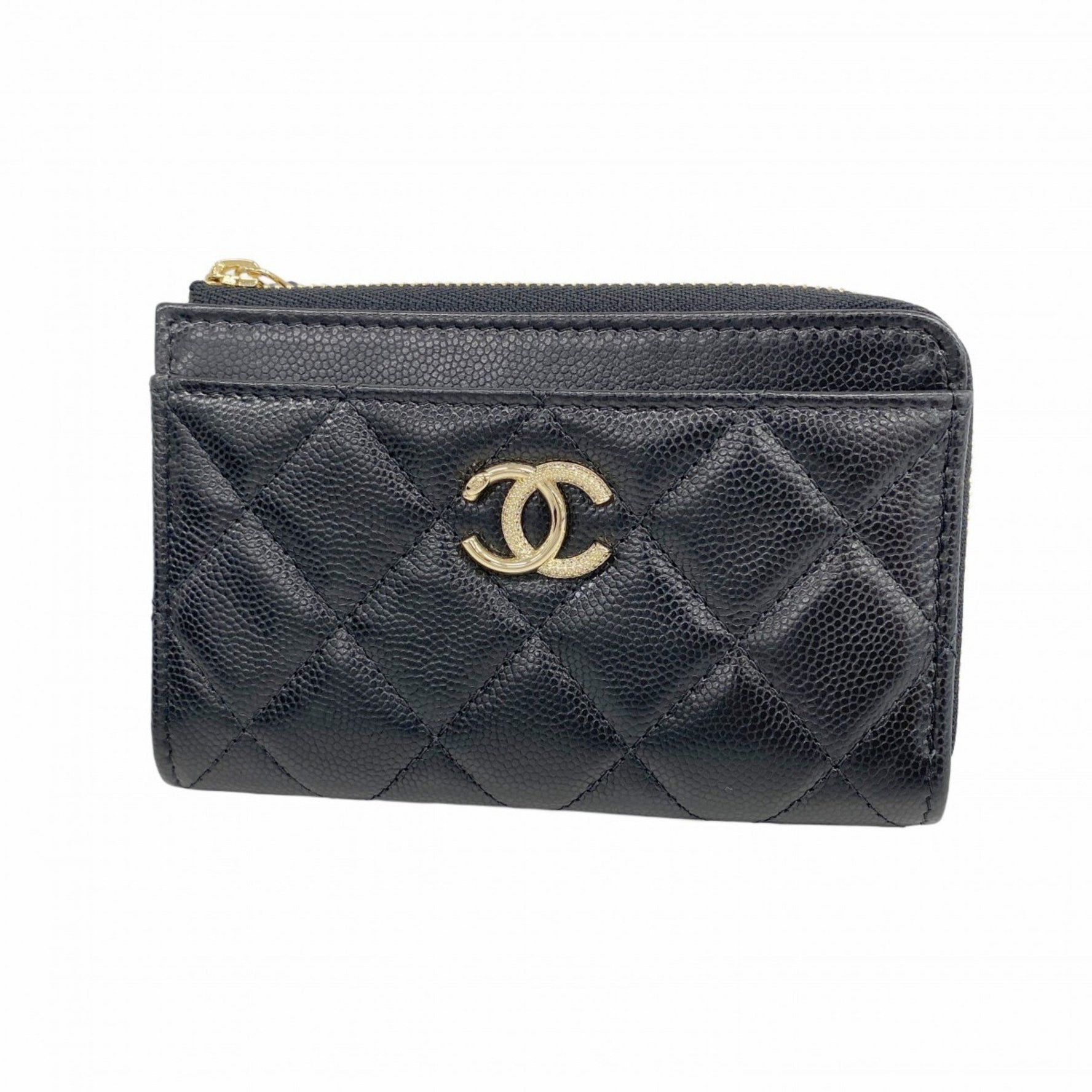 Chanel Matelasse Wallet/Coin Case in Caviar Leather, Champagne