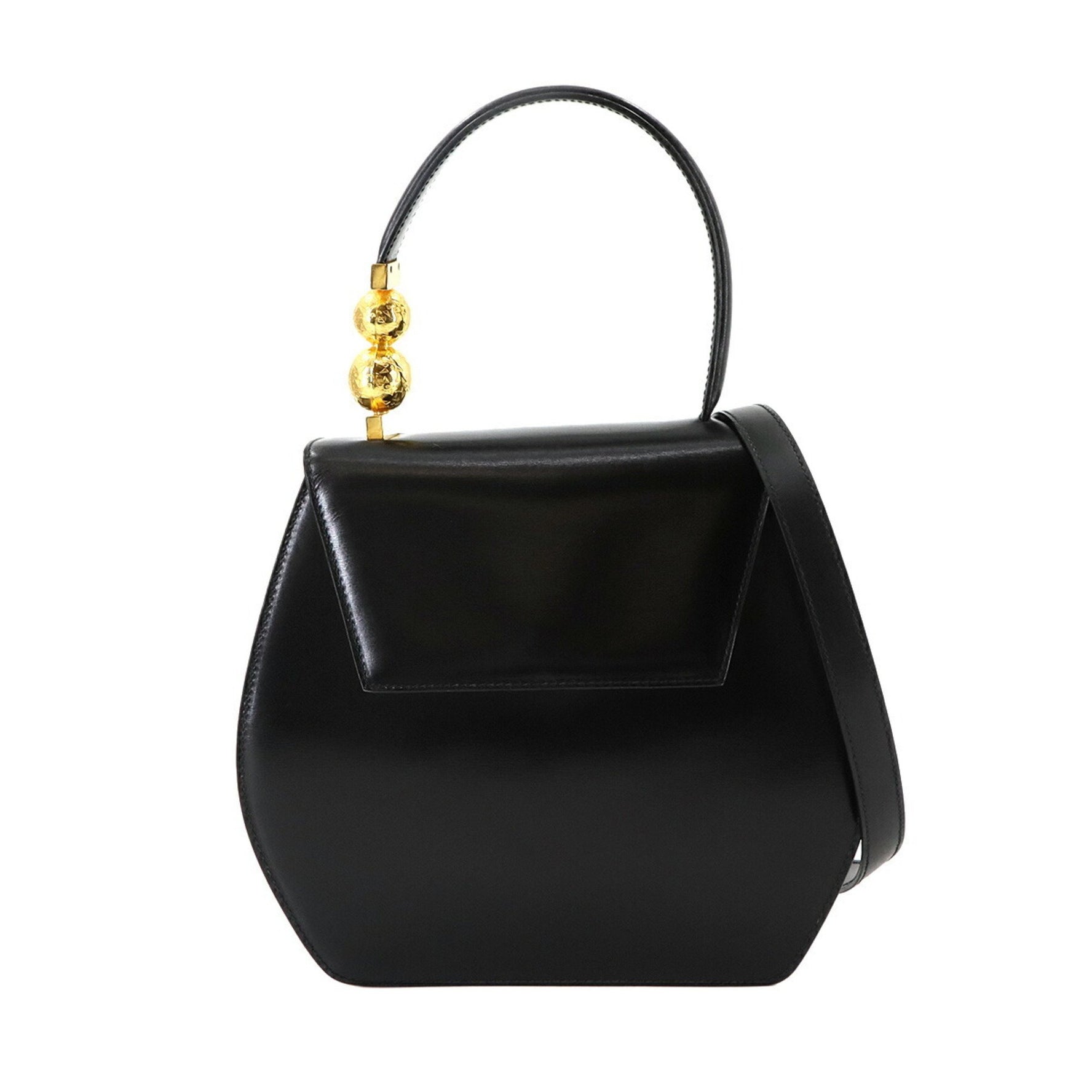 Celine Star Ball Hand Shoulder Bag in Leather with Gold Hardware