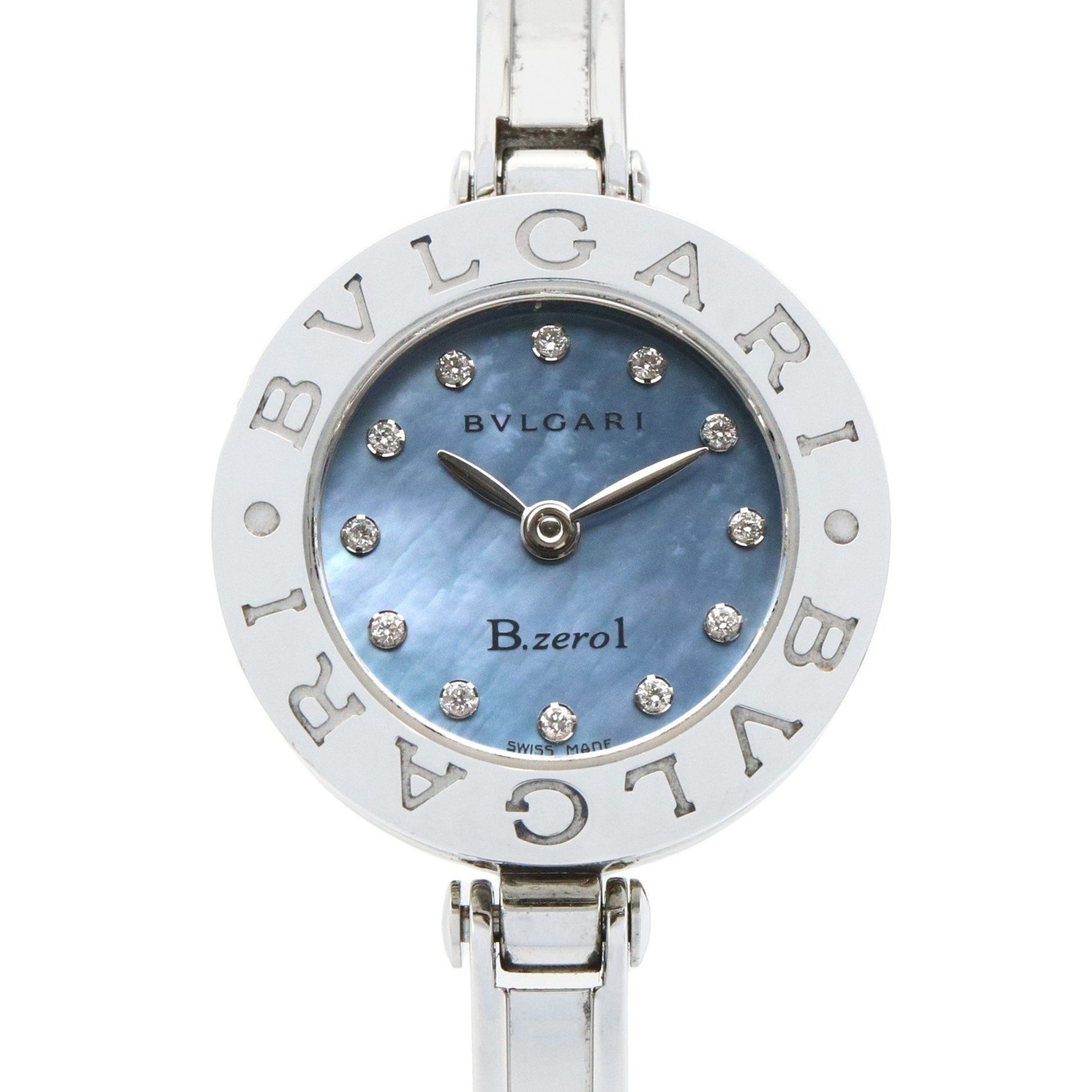 BVLGARI Watch, Stainless Steel, Blue Shell