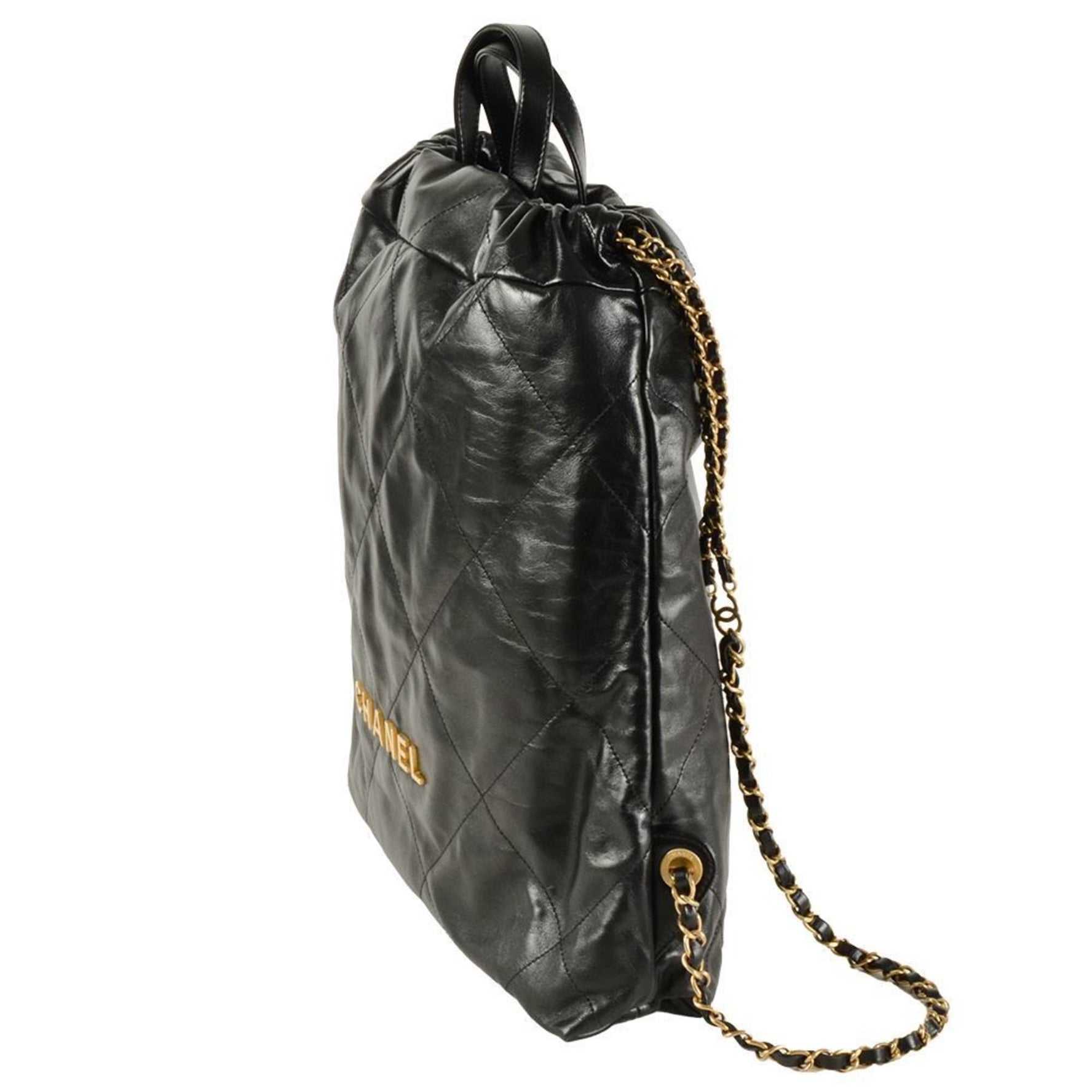 CHANEL 22 Matelasse Backpack Daypack Leather Knapsack Chain Shoulder