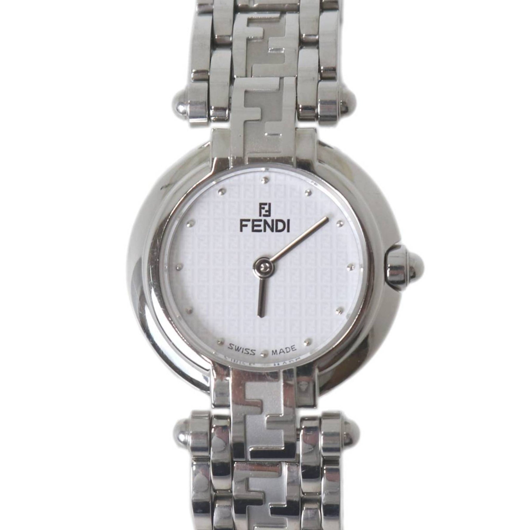 FENDI Women's Watch 750L Stainless Steel, White Dial, Quartz Movement