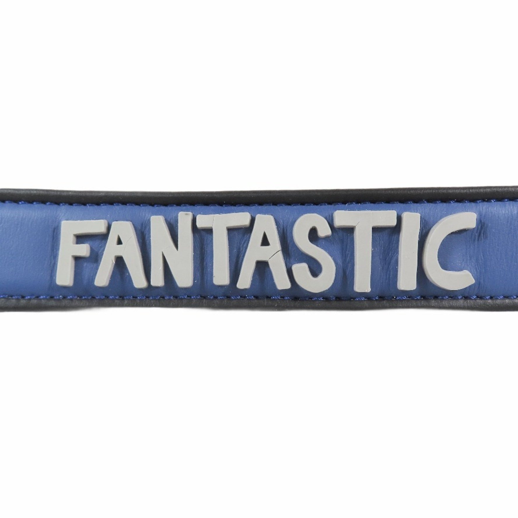 FENDI STRAP YOU Bag Handle Accessory FANTASTIC Logo Leather Rubber Blue Grey Men Women