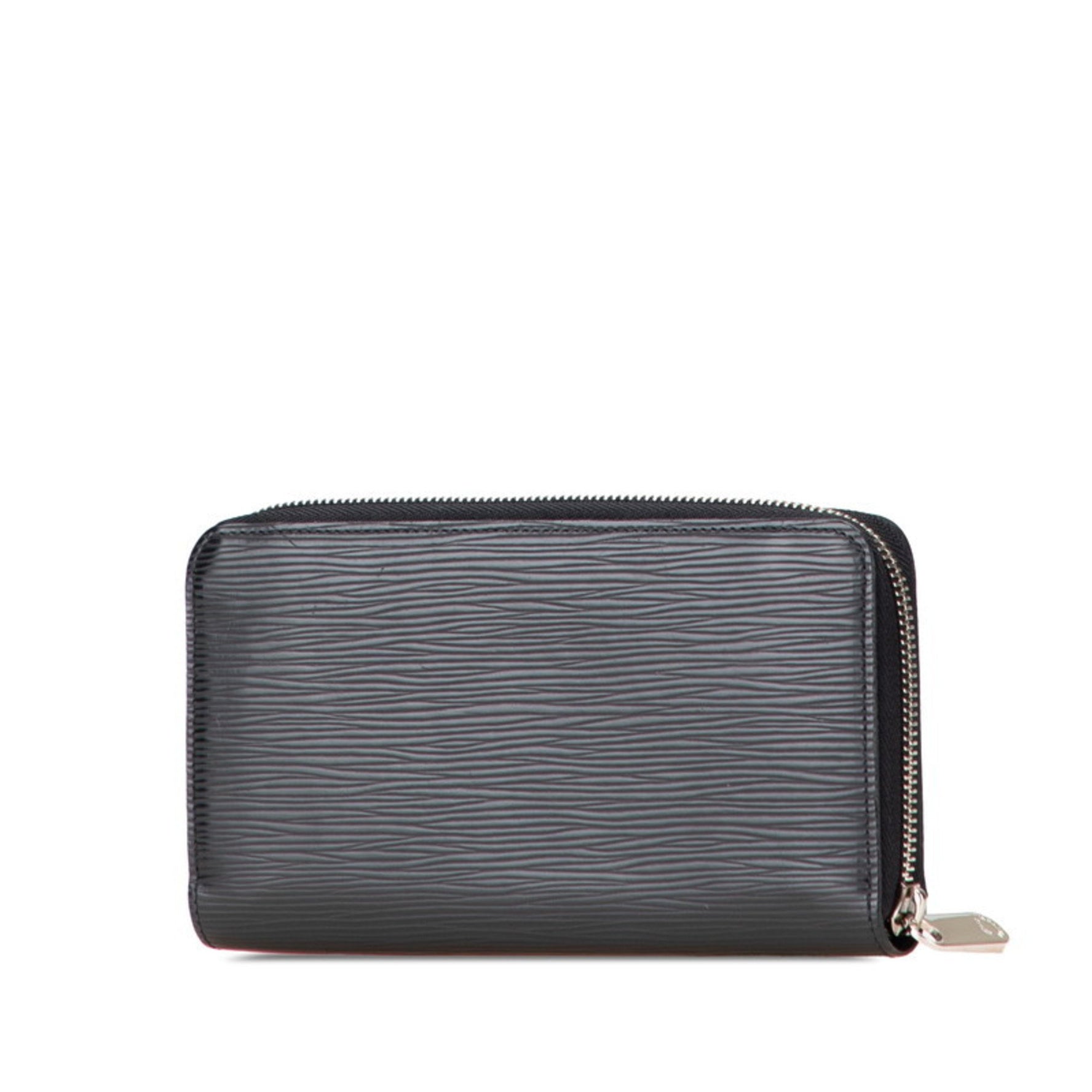 Louis Vuitton Epi Zippy Wallet, Round Zipper Long Wallet Noir Black Leather, LOUIS VUITTON