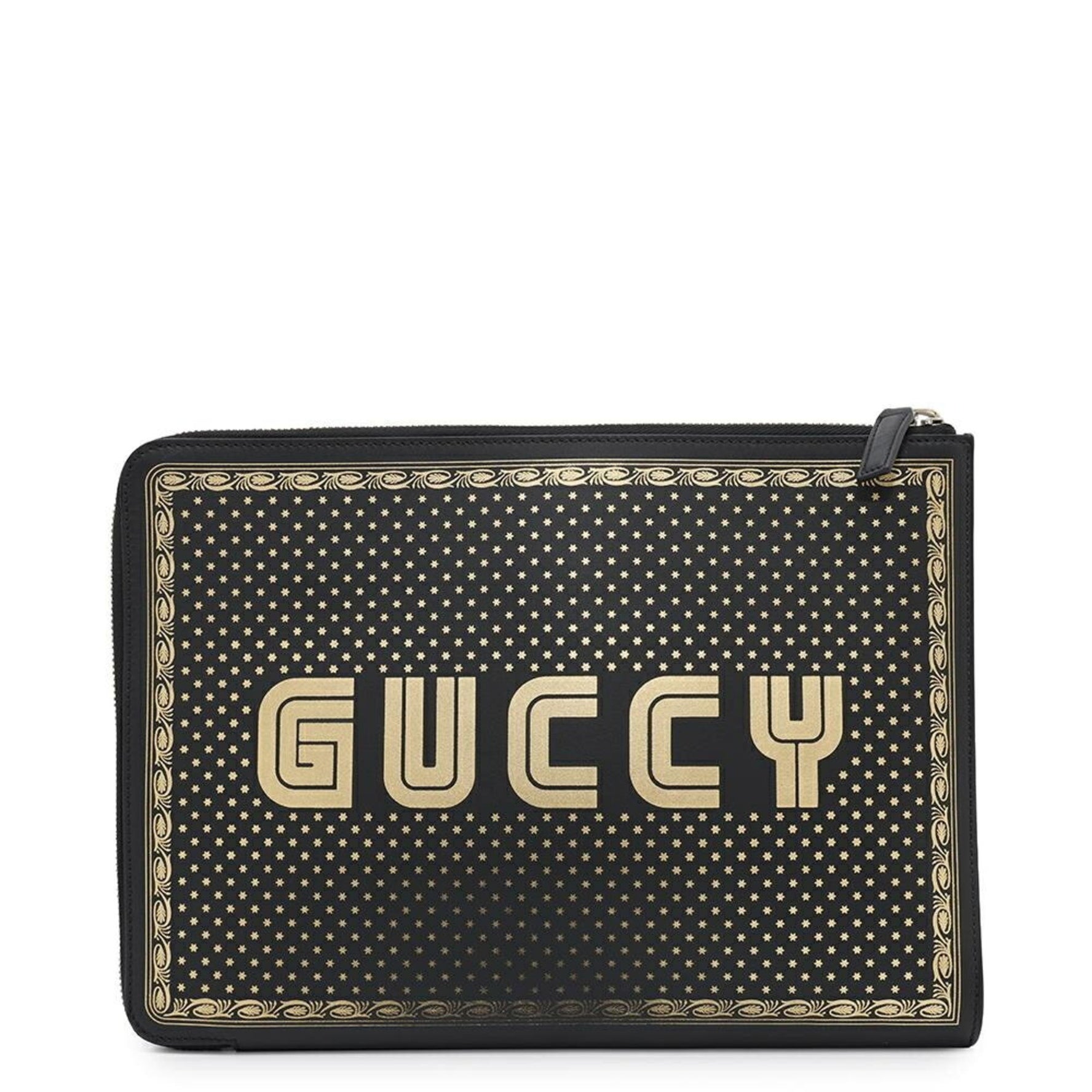 Gucci clutch bag Sega collaboration GUCCY leather GUCCI SEGA black