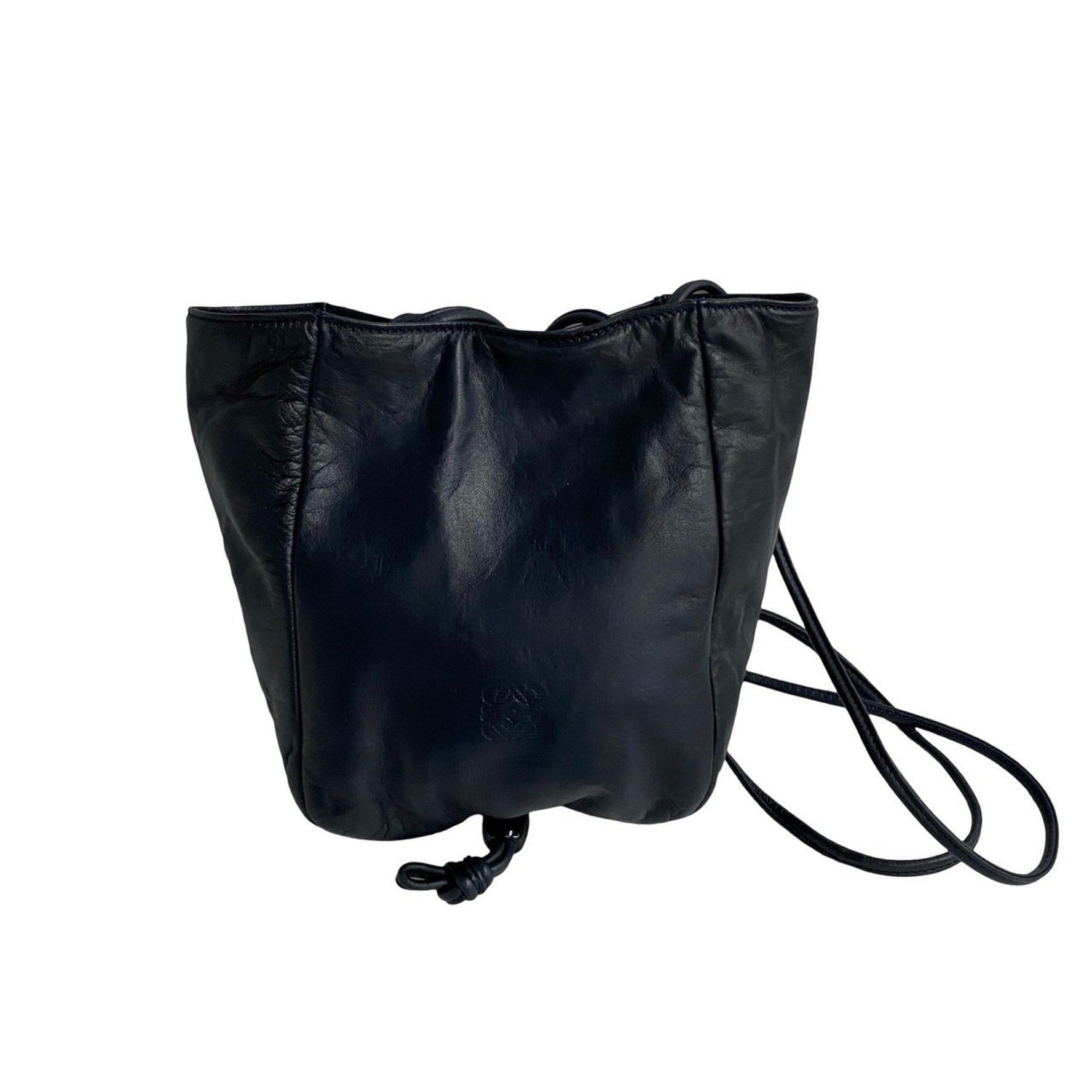 LOEWE Anagram Logo Nappa Leather Semi-Shoulder Bag/Mini Tote Bag/Pochette 969-6