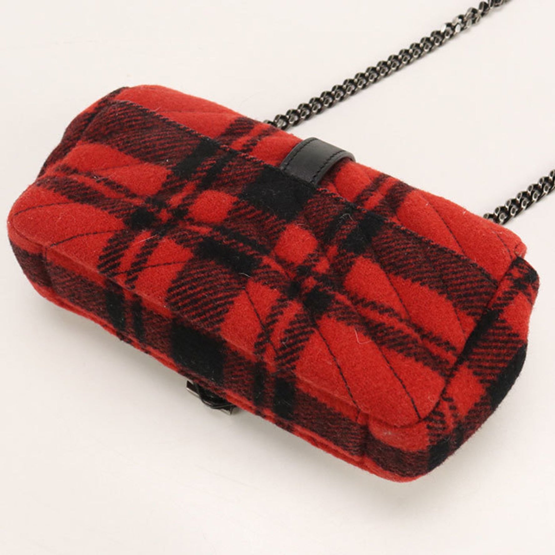 SAINT LAURENT Baby Chai Shoulder Bag Chain Bag, Red