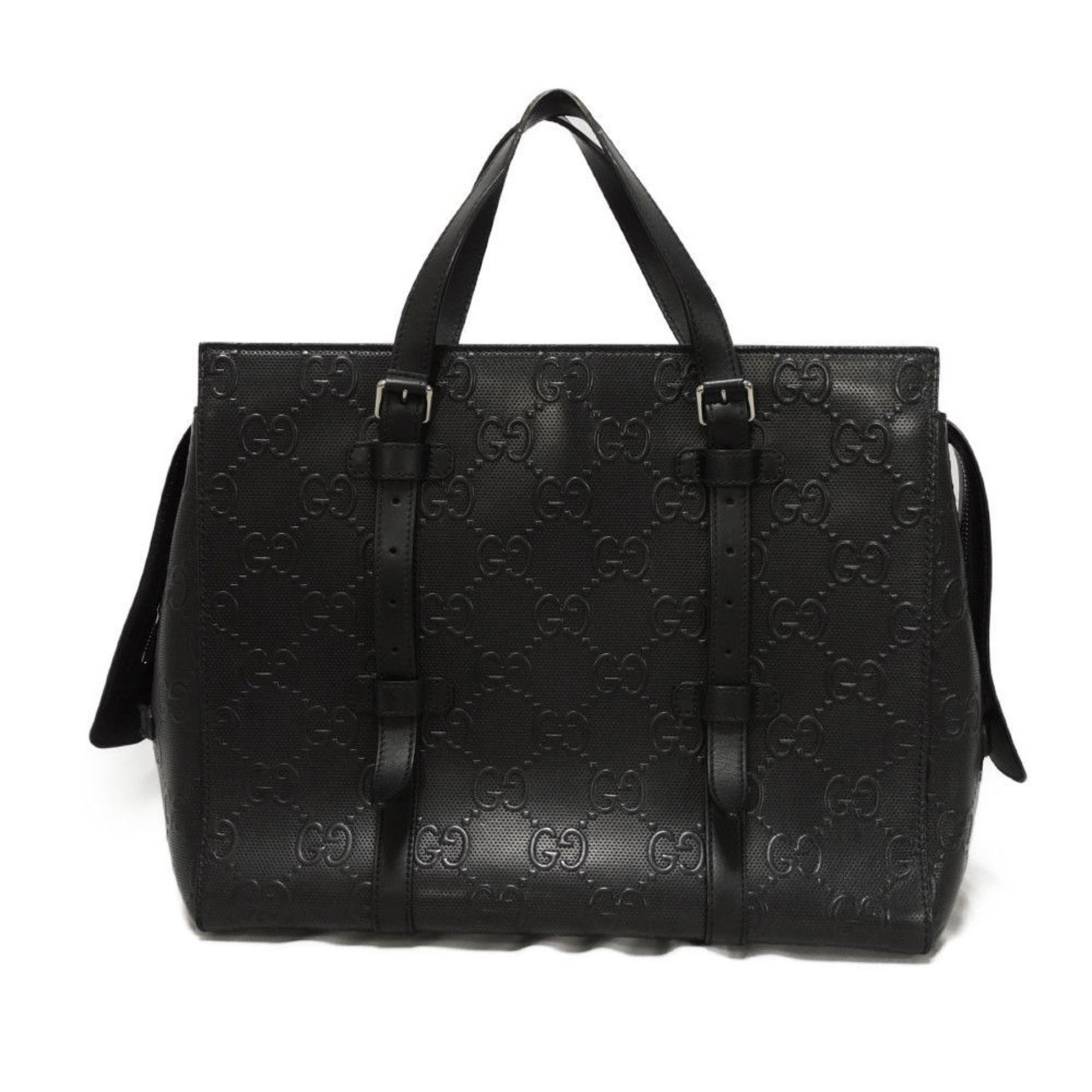 Gucci GG Embossed Punching Tote Bag Shoulder Double G