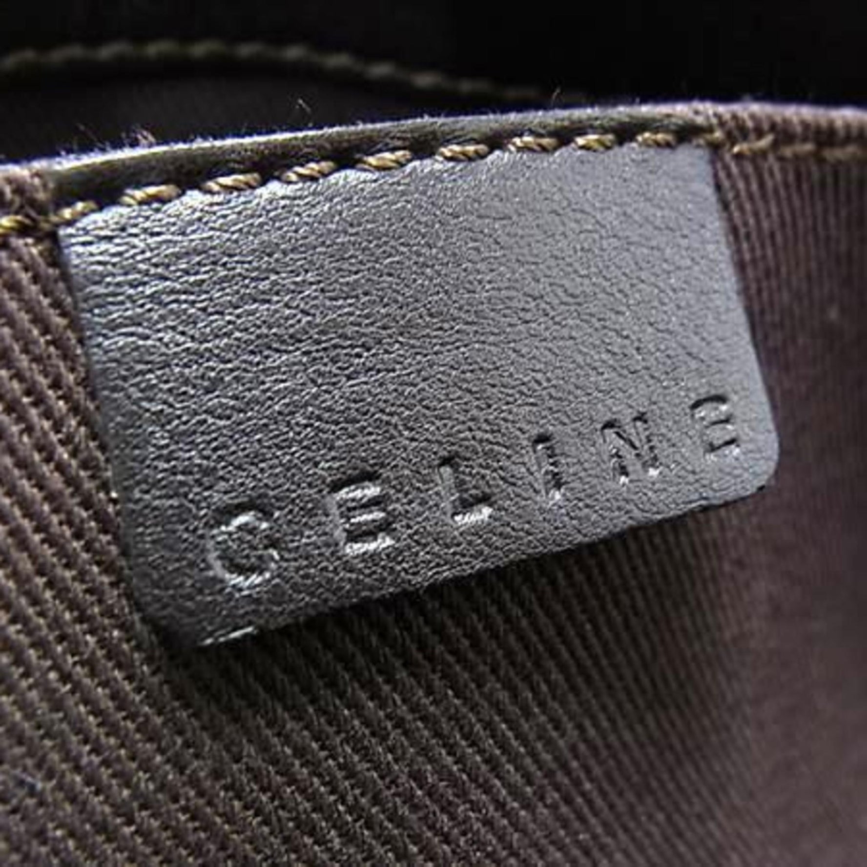 CELINE Macadam Boogie Bag in Dark Brown Leather