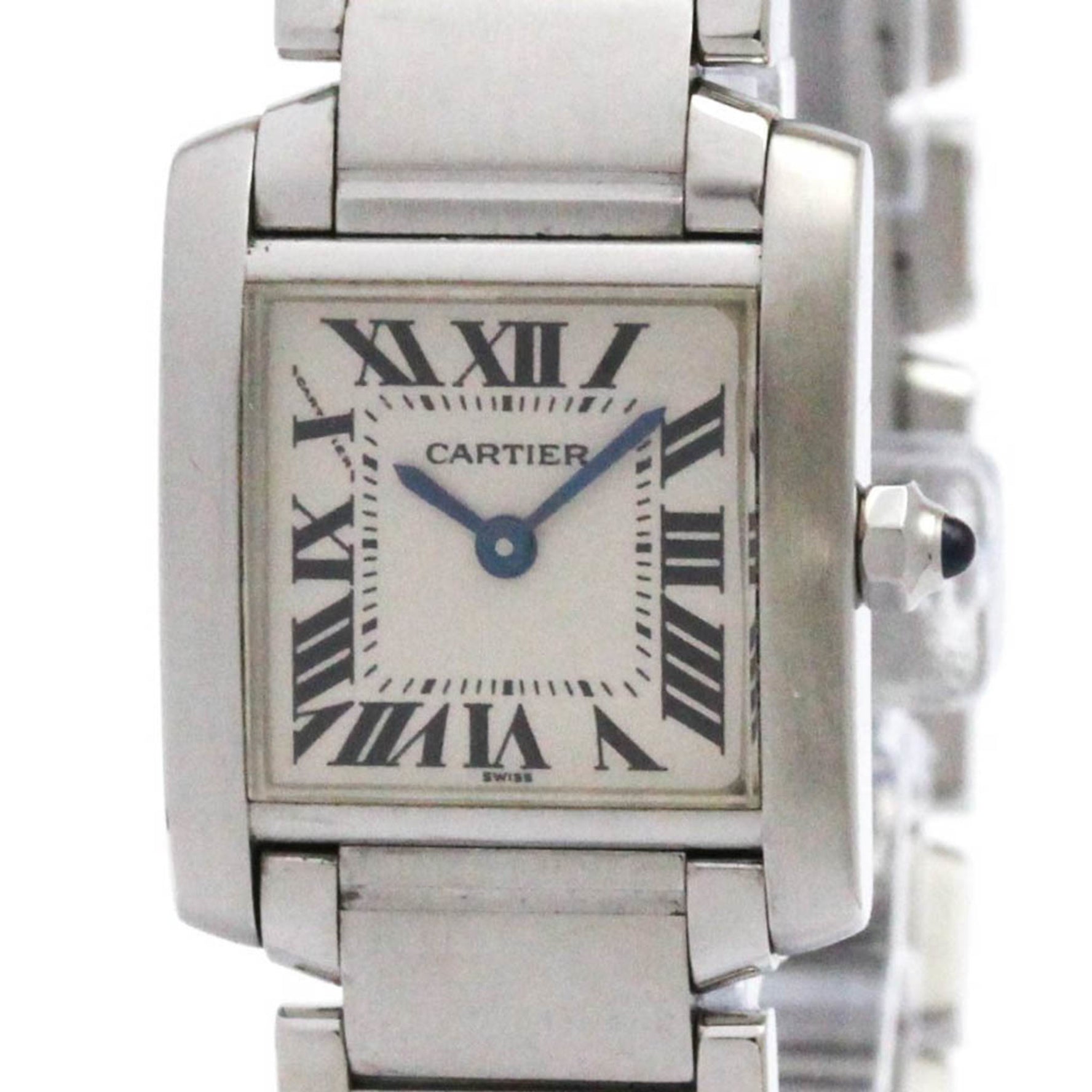 CARTIER Tank Francaise Steel Quartz Ladies Watch Polished