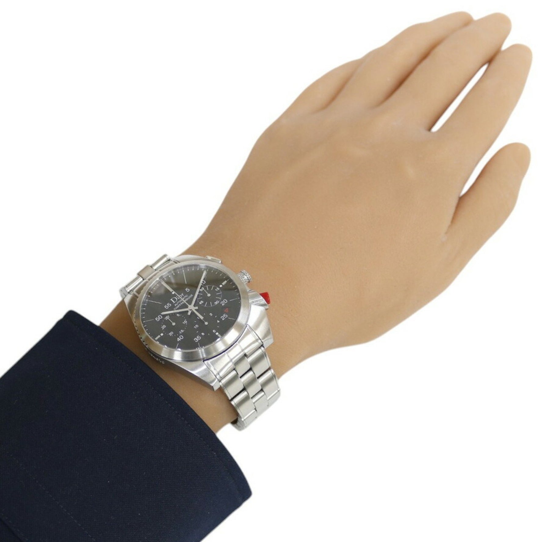 Christian Dior Chiffre Rouge Watch Stainless Steel A02 Automatic Men's White Shell