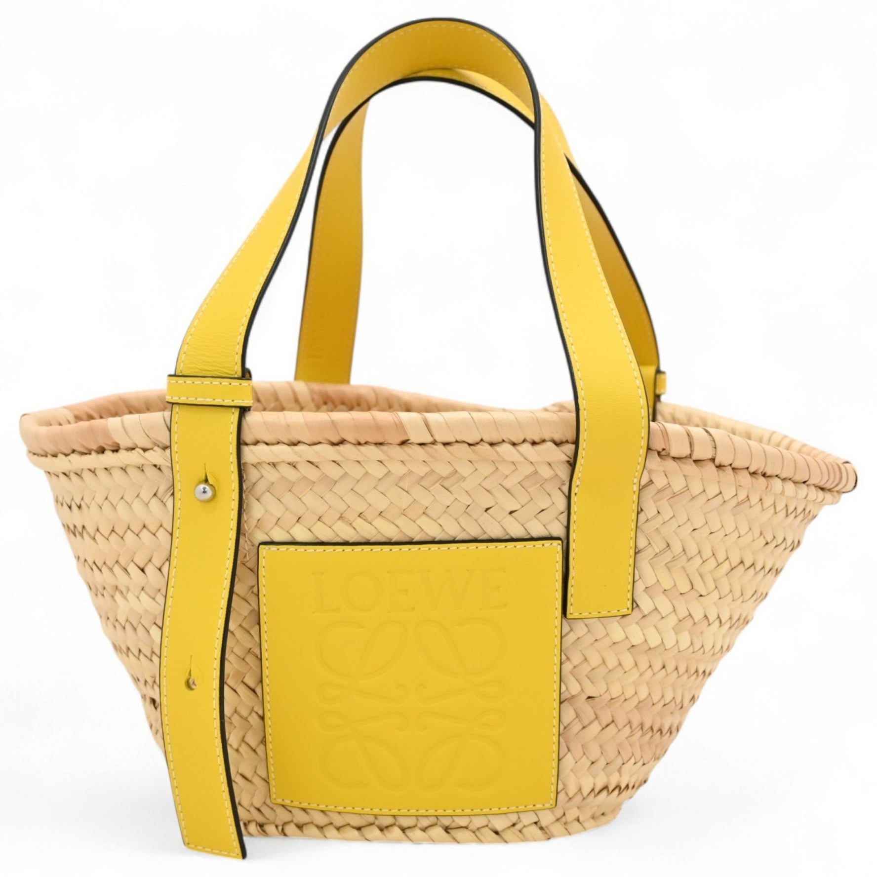 Loewe Anagram Small Basket Bag in Yellow