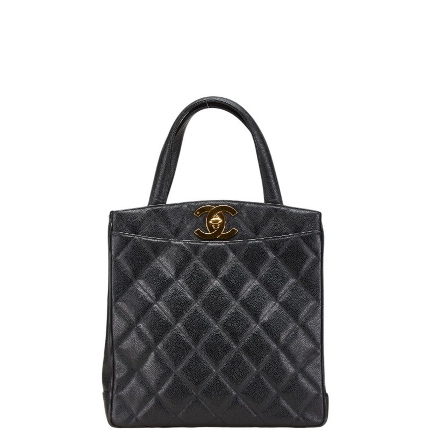 CHANEL Matelasse Coco Mark Handbag in Caviar Skin