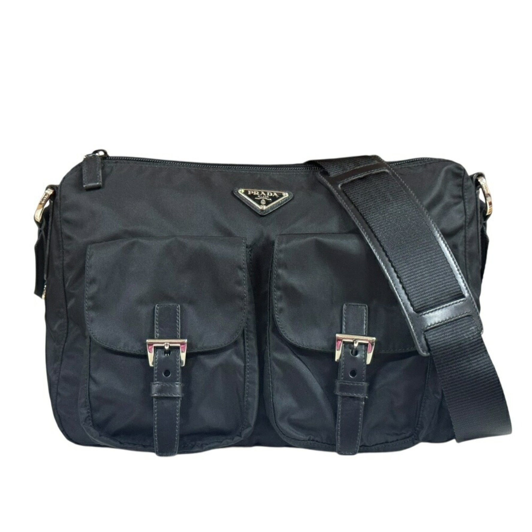 Prada Shoulder Bag Nylon BT0644 Black Women's PRADA