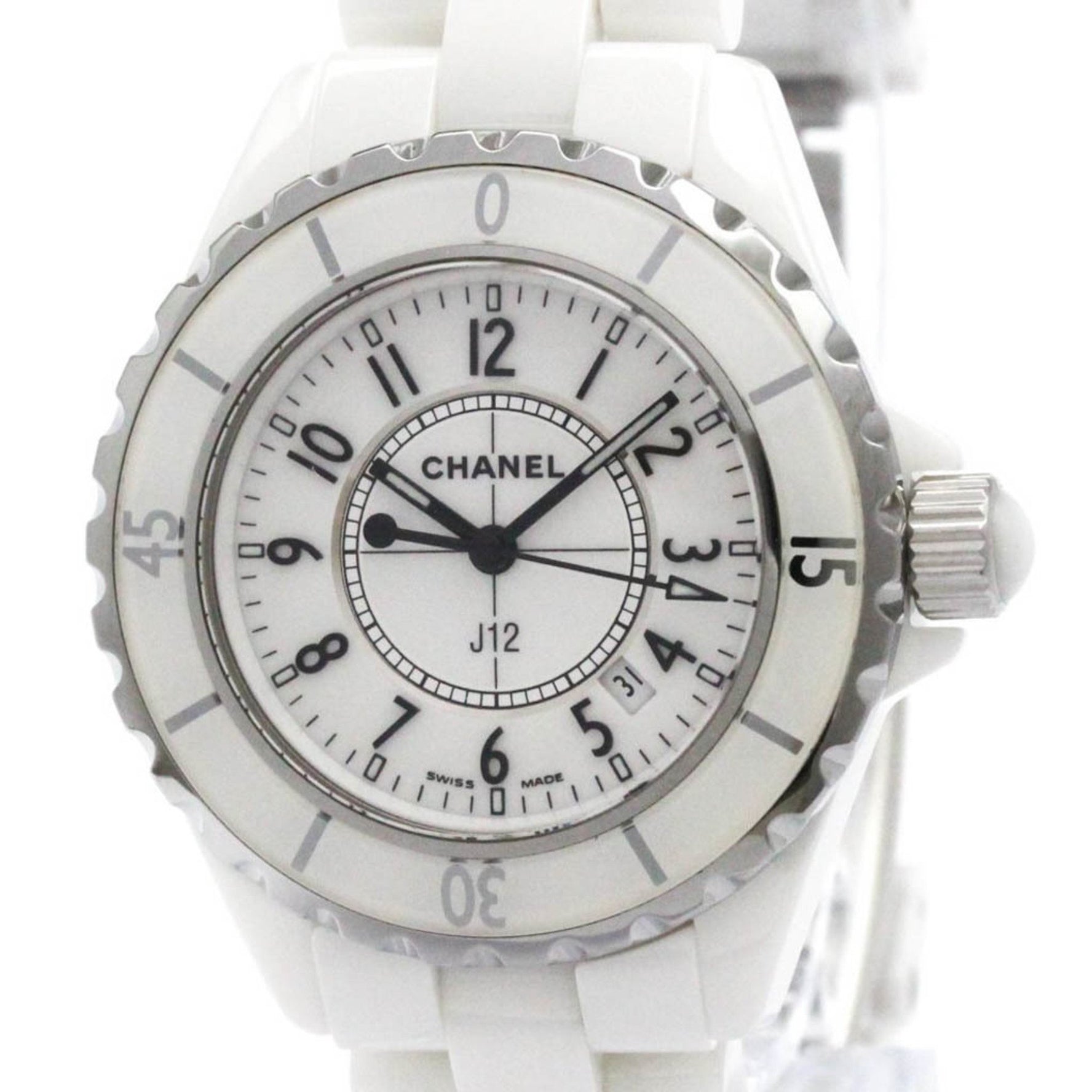 CHANEL J12 Ceramic Quartz Ladies Watch H0968 Polished