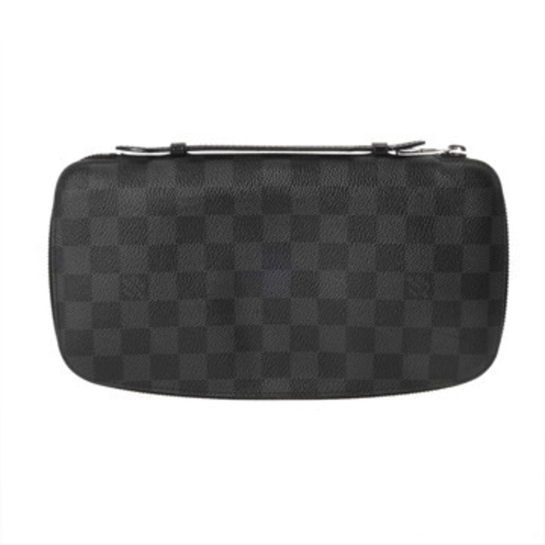 LOUIS VUITTON Damier Graphite Organizer Atoll Black/Grey Canvas Travel Case, AB Condition, Pre-owned, Ginzo