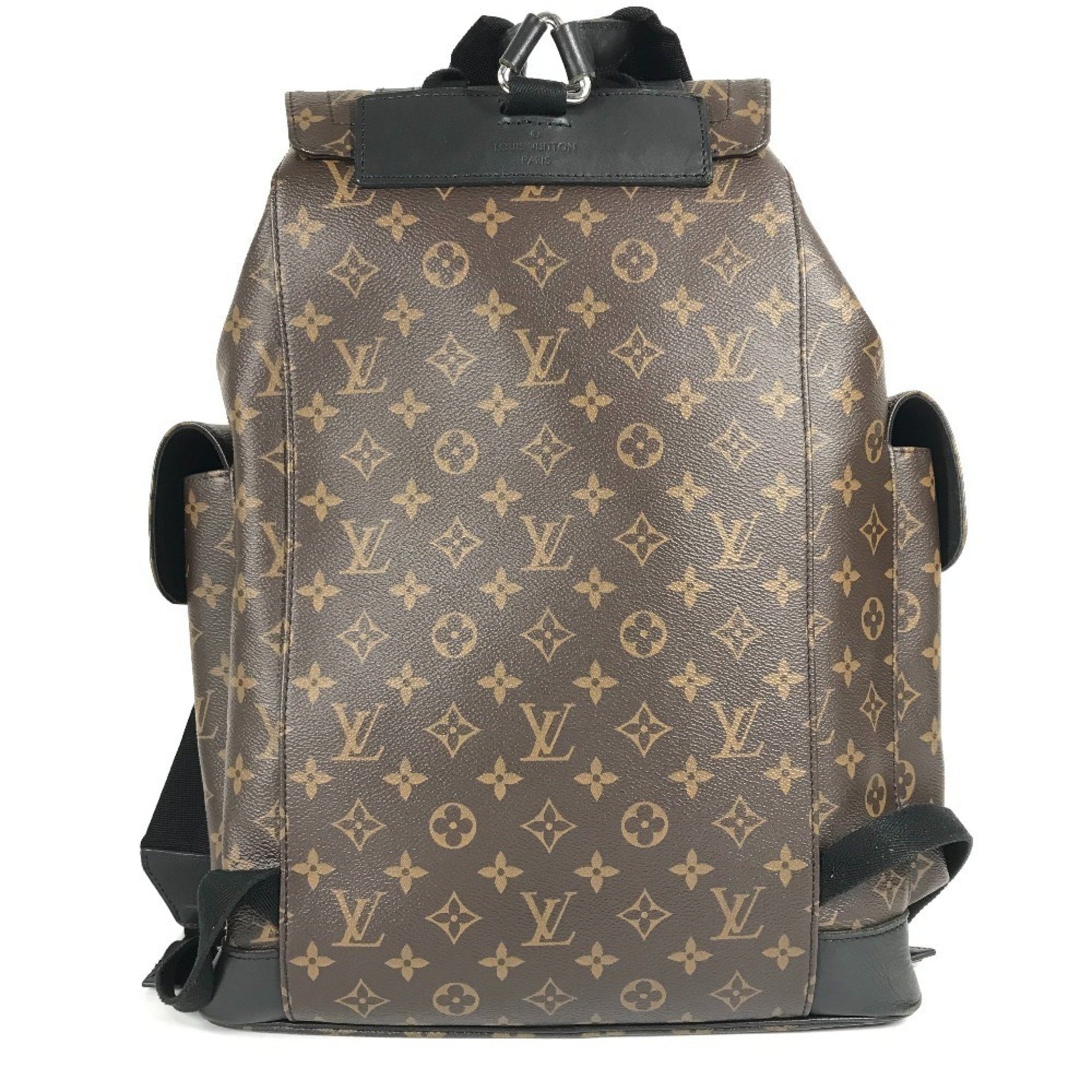 LOUIS VUITTON Monogram Macassar Christopher MM Backpack, Canvas/Leather, Brown