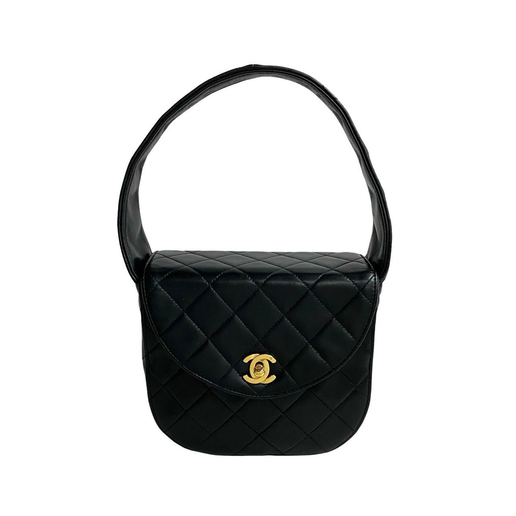 CHANEL Matelasse Coco Mark Lambskin Handbag Mini Tote Bag