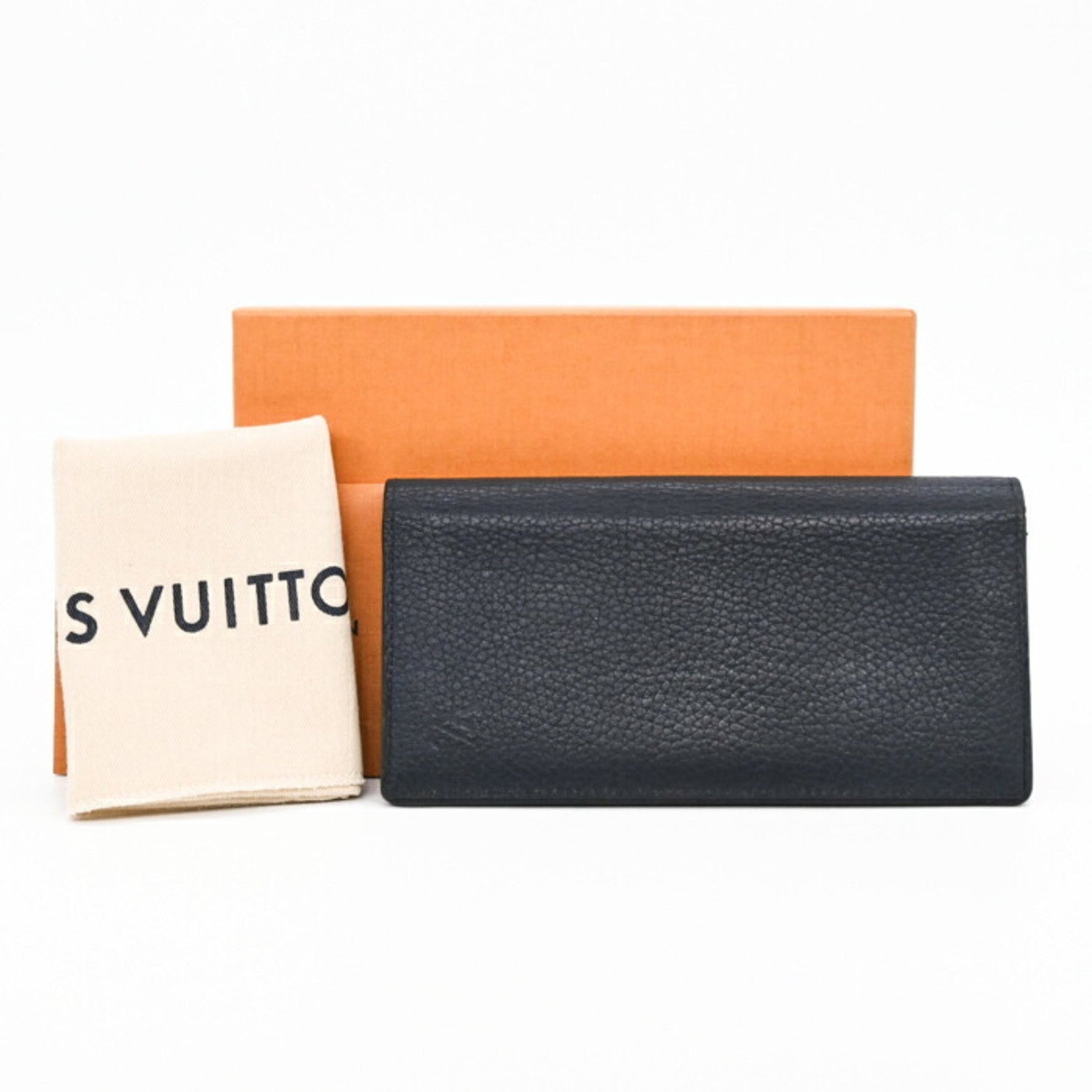 Louis Vuitton Portefeuille Brazza Taurillon Leather Bifold Long Wallet in Ocean