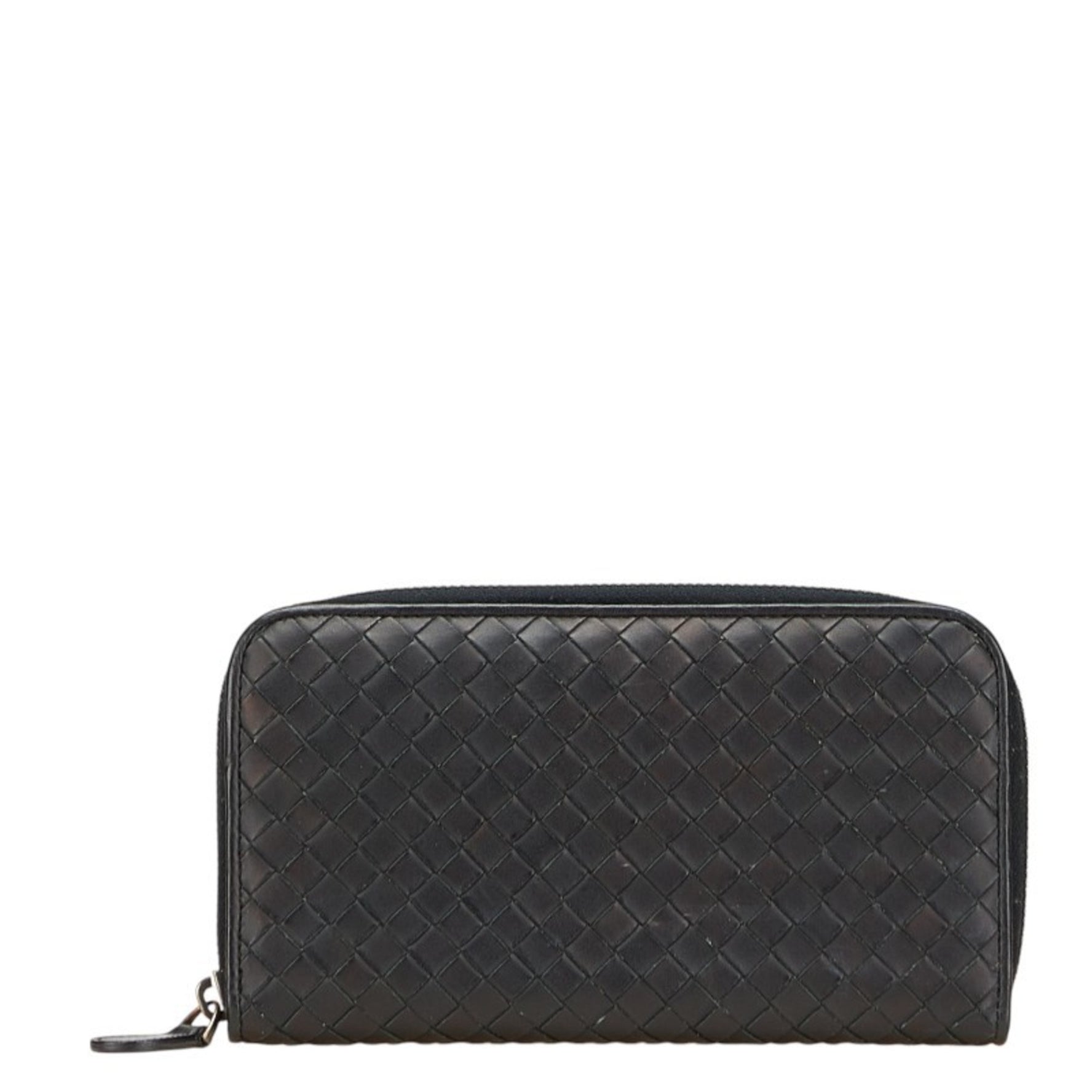 Bottega Veneta Intrecciato Long Wallet with Round Zipper, Leather