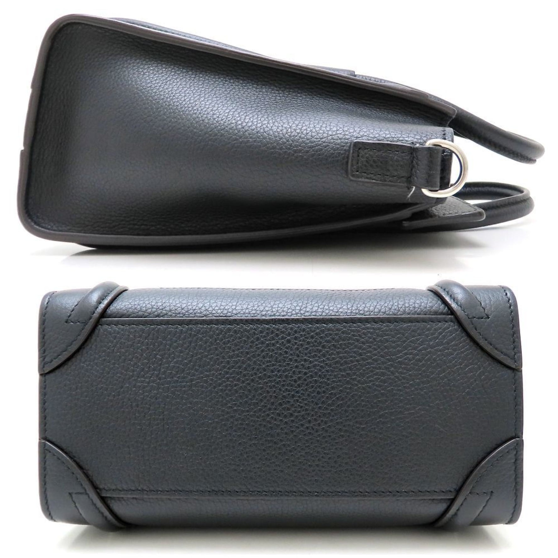 CELINE Luggage Nano Shopper Handbag Drummed Calfskin Calf