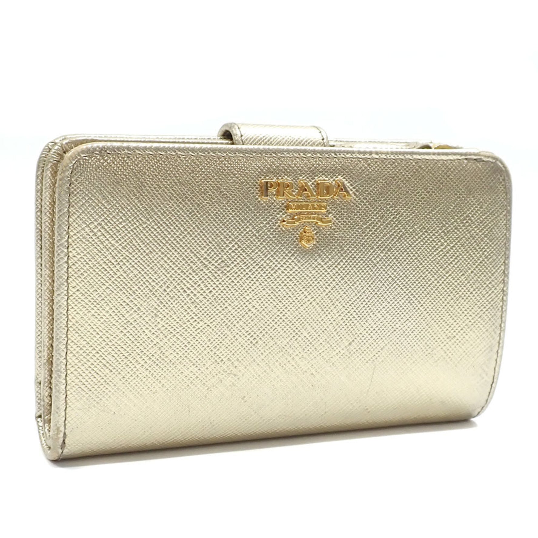 Prada Saffiano Leather Bifold Wallet, L-Shaped
