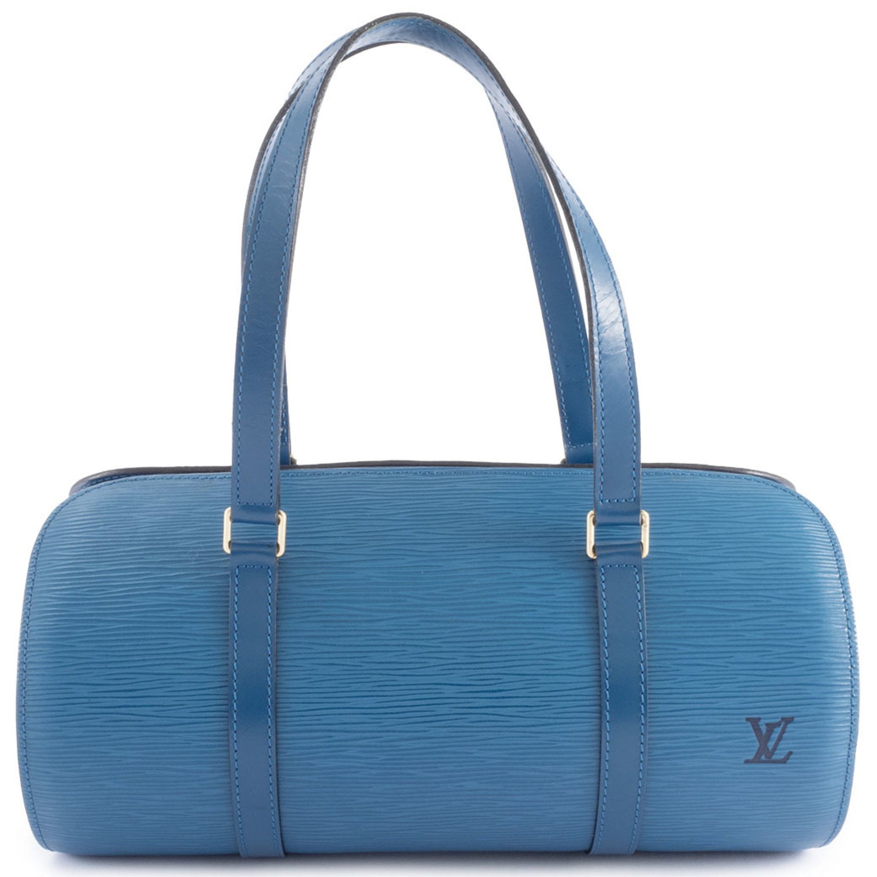 Louis Vuitton Soufflot Handbag Epi Leather Toledo Blue LOUIS VUITTON