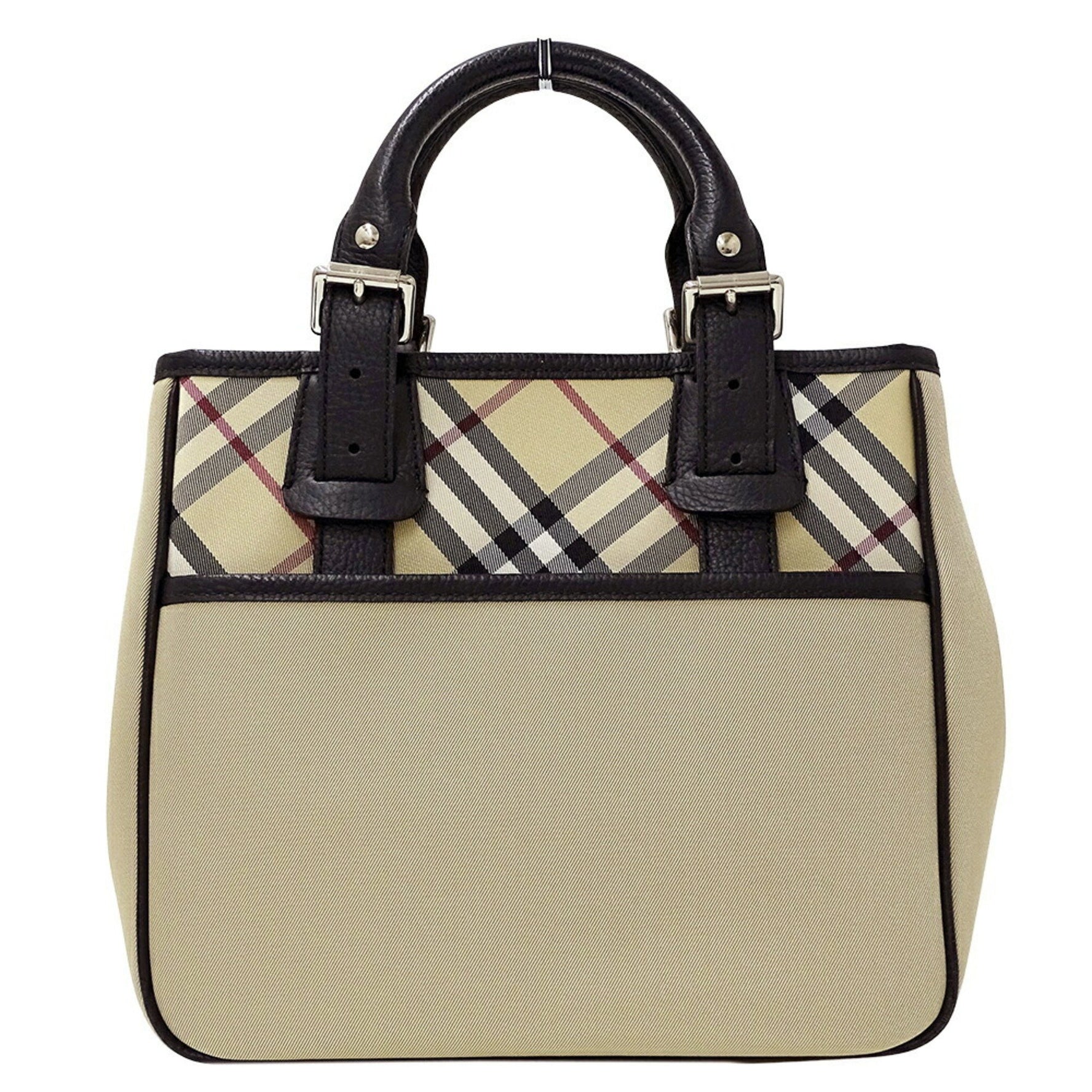 Burberry Tote Bag, Check Nylon Handbag