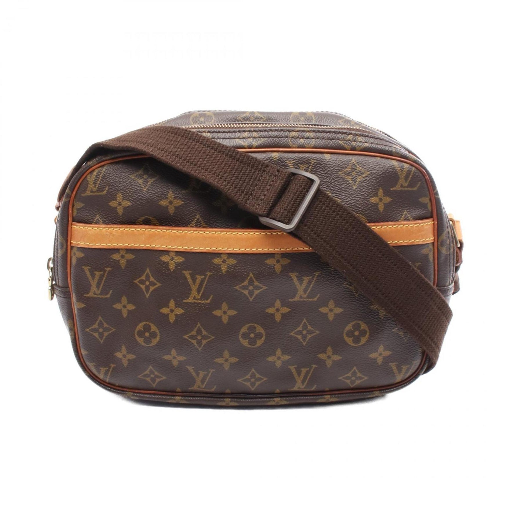 Louis Vuitton Reporter PM Shoulder Bag in Coated Canvas and Leather with Monogram Design