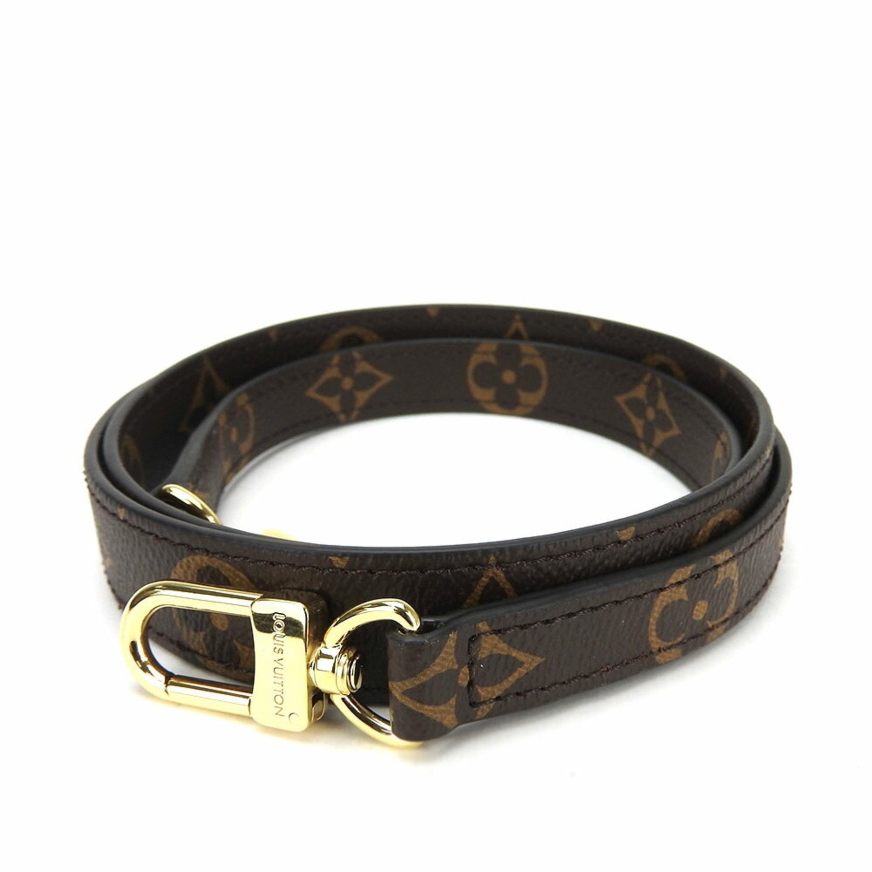 Louis Vuitton Shoulder Strap Approximately Monogram Non-adjustable Leather Accessories shoulder strap PVC