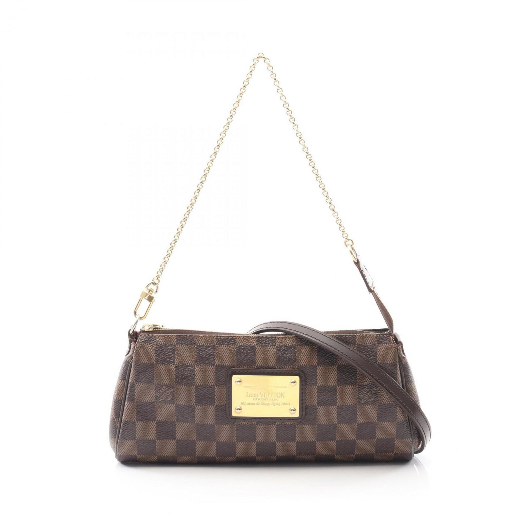Louis Vuitton Eva Damier Ebene Handbag, Coated Canvas and Leather
