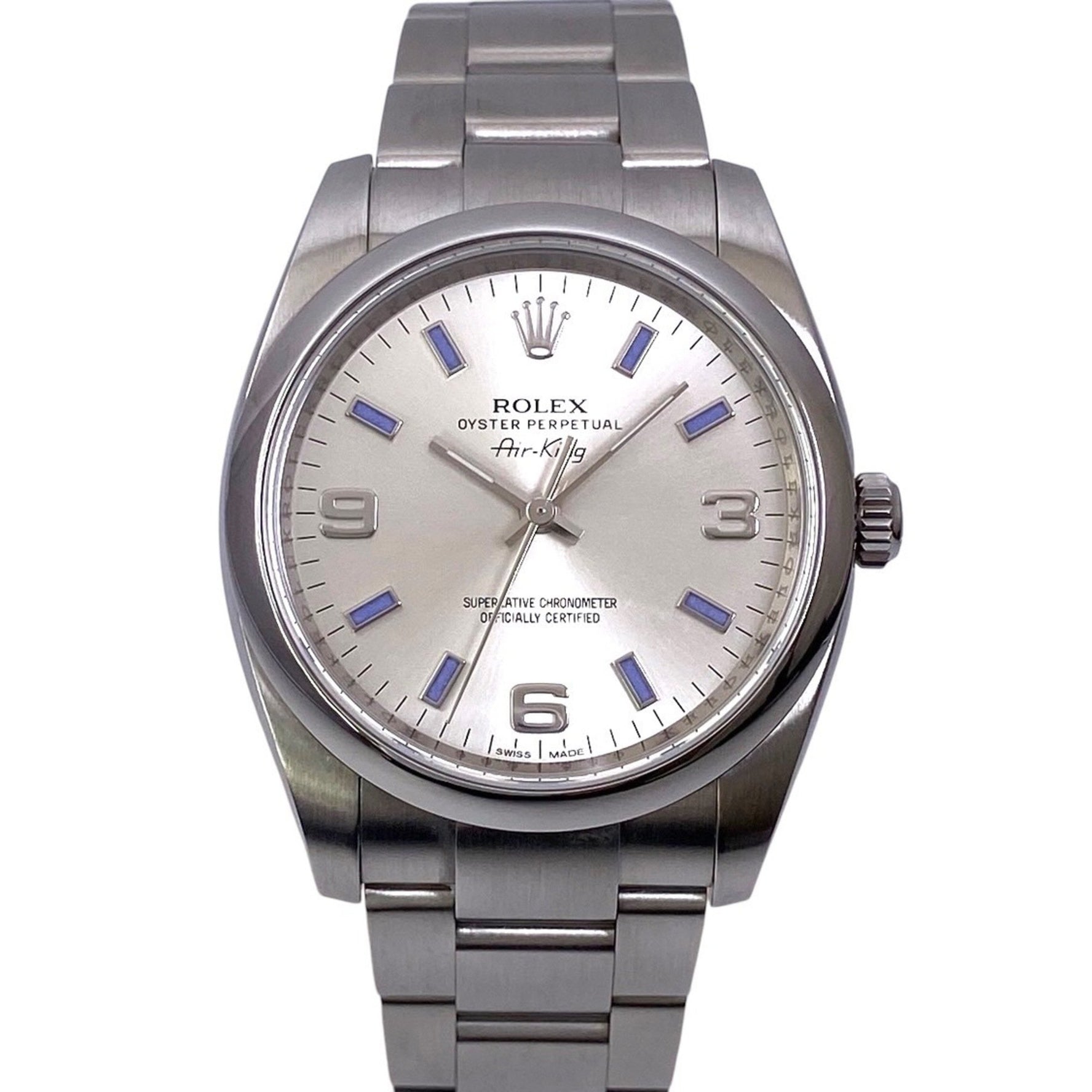 ROLEX Air-King Stainless Steel Watch, G Serial, Silver 369