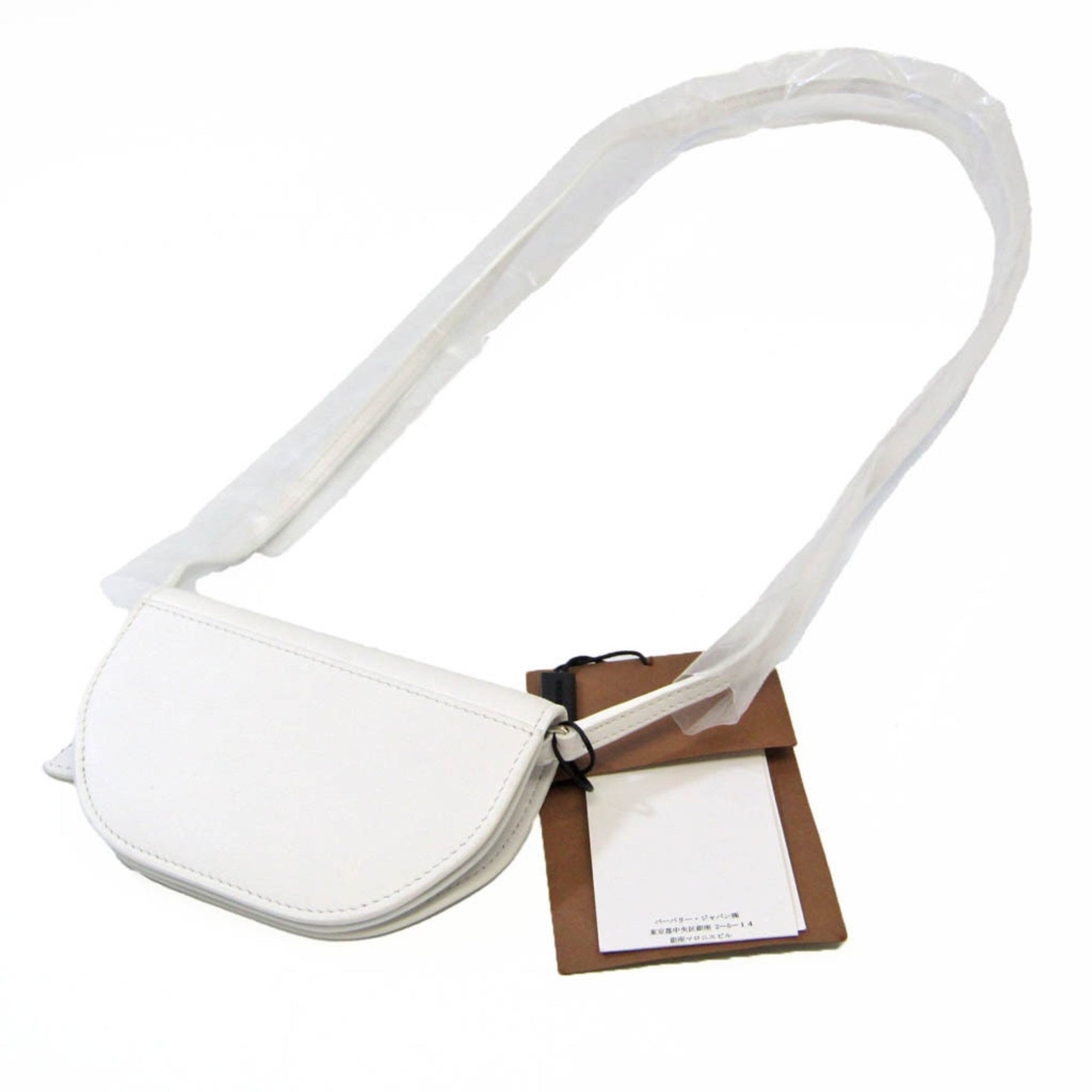 Burberry Olympia Women's Leather Chain/Shoulder Wallet White