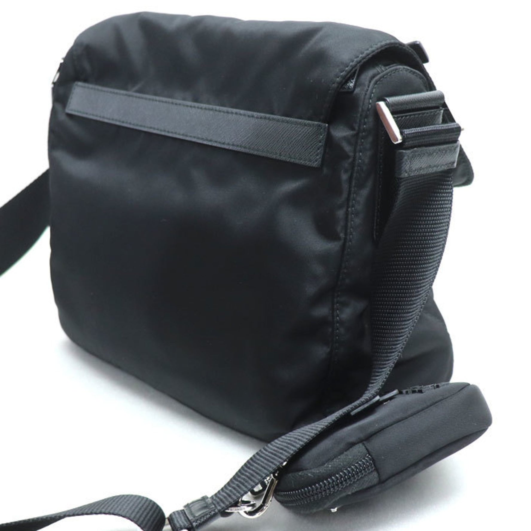 PRADA Re-Nylon Shoulder Bag Black 1BD994 RV44 F0002 Women's