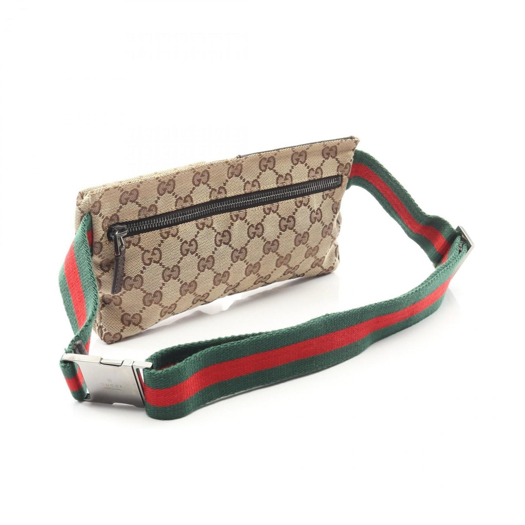 Gucci GG Canvas Sherry Line Waist Bag/Body Bag, and Leather, Men's Beige, Brown, Multicolor