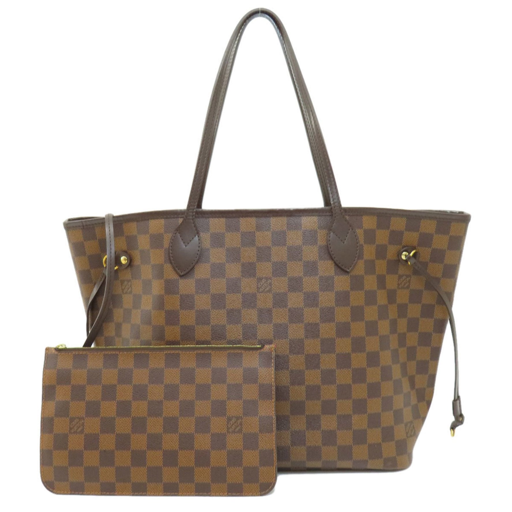 Louis Vuitton Neverfull MM Damier Ebene Tote Bag Canvas