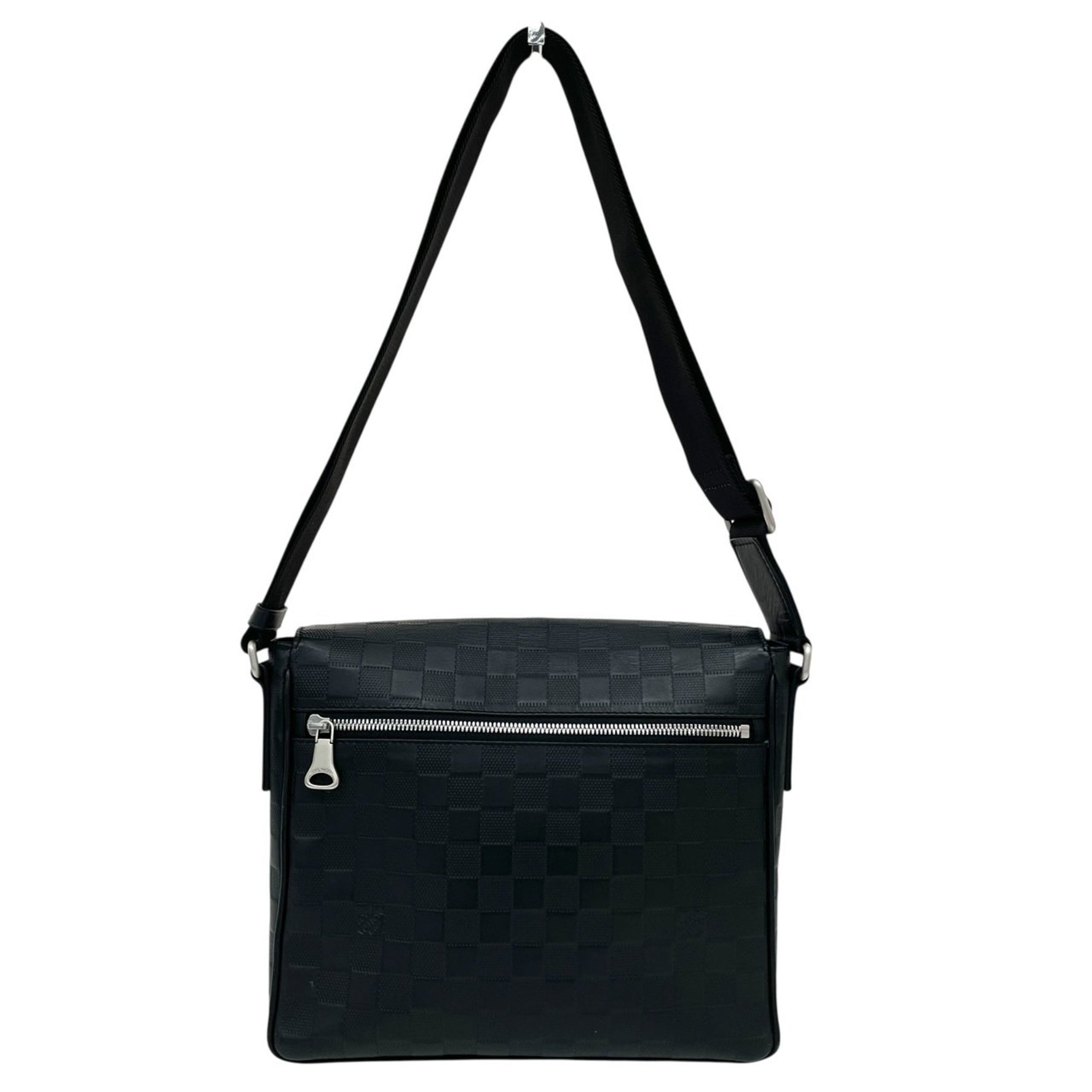 Louis Vuitton District PM Damier Infini Leather Shoulder Bag in Black