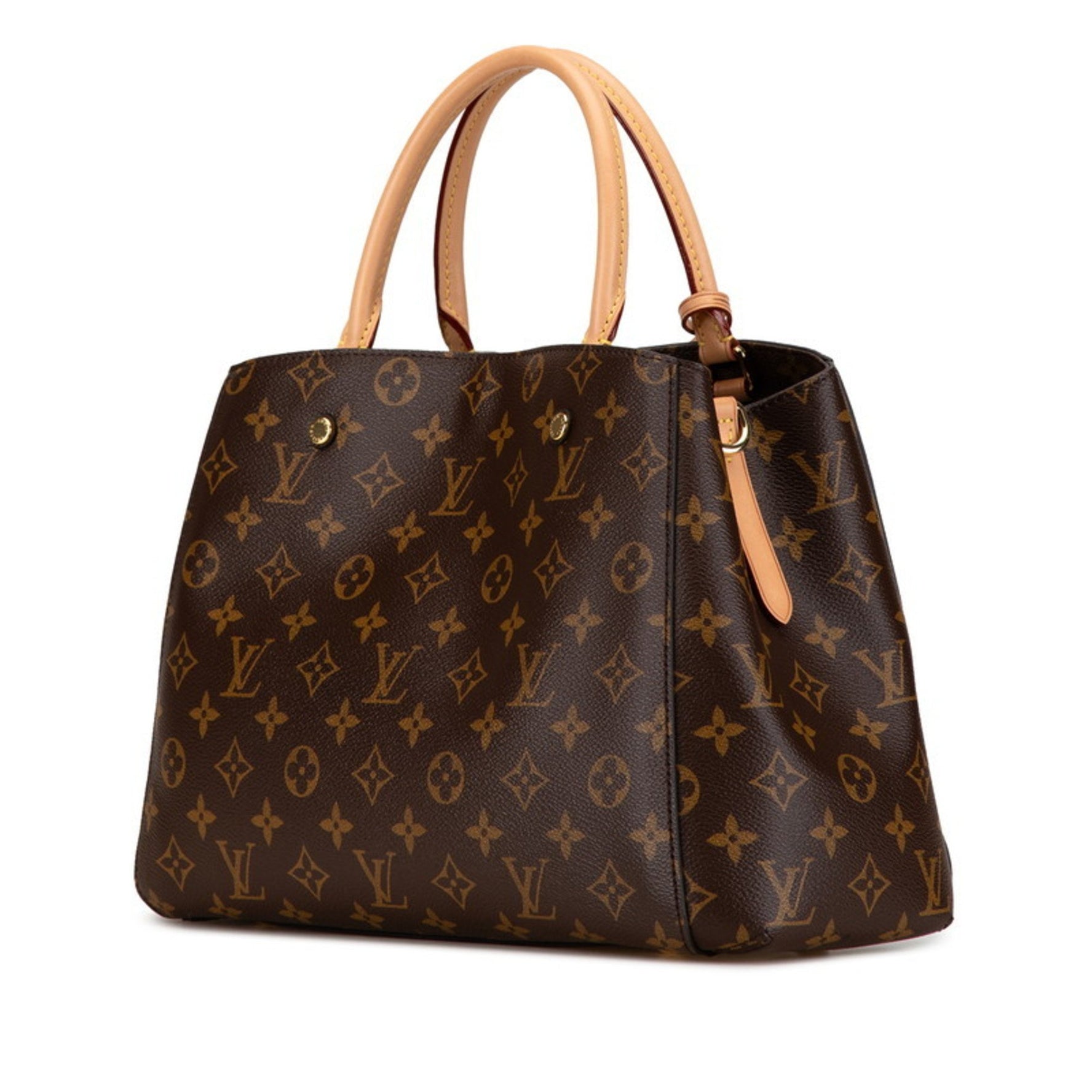 Louis Vuitton Monogram Montaigne MM Handbag Shoulder Bag M41056 Brown PVC Leather Women's LOUIS VUITTON