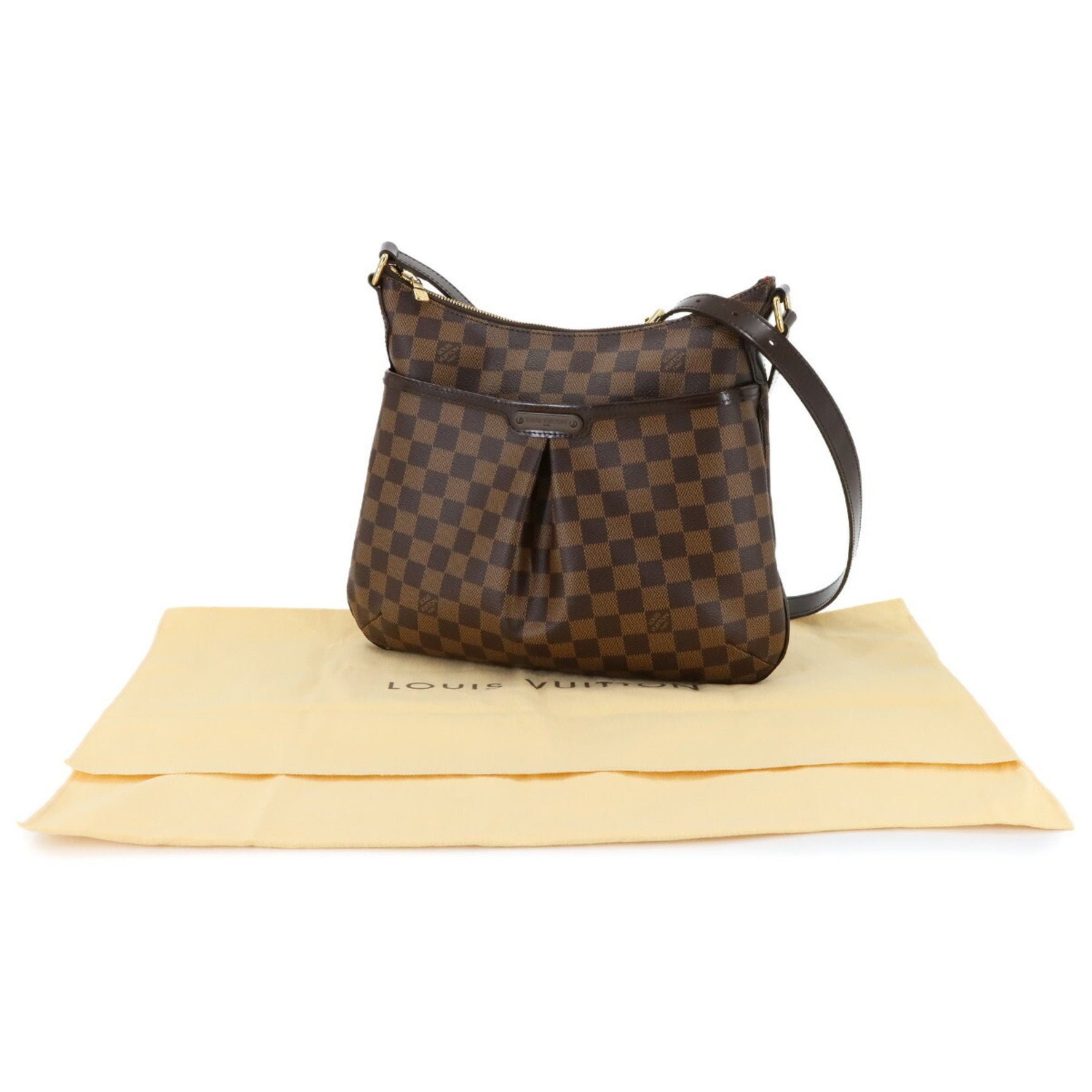 Louis Vuitton Damier Bloomsbury PM Shoulder Bag, Ebene, Gold Hardware