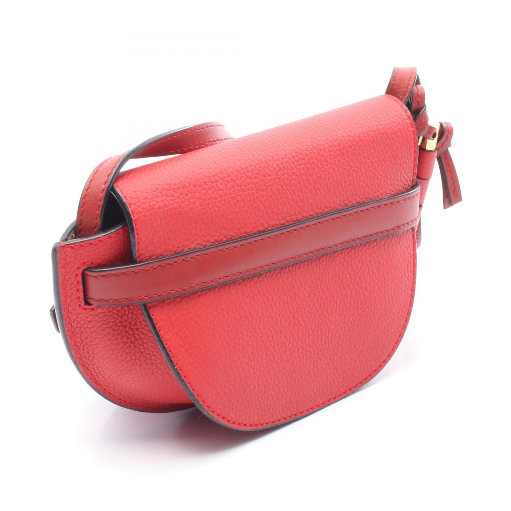 LOEWE Gate Bag Mini Shoulder Leather Red