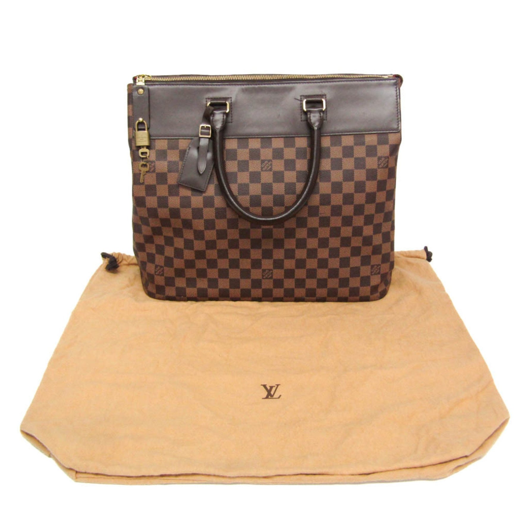 Louis Vuitton Damier Greenwich PM N41165 Men,Women Boston Bag Ebene